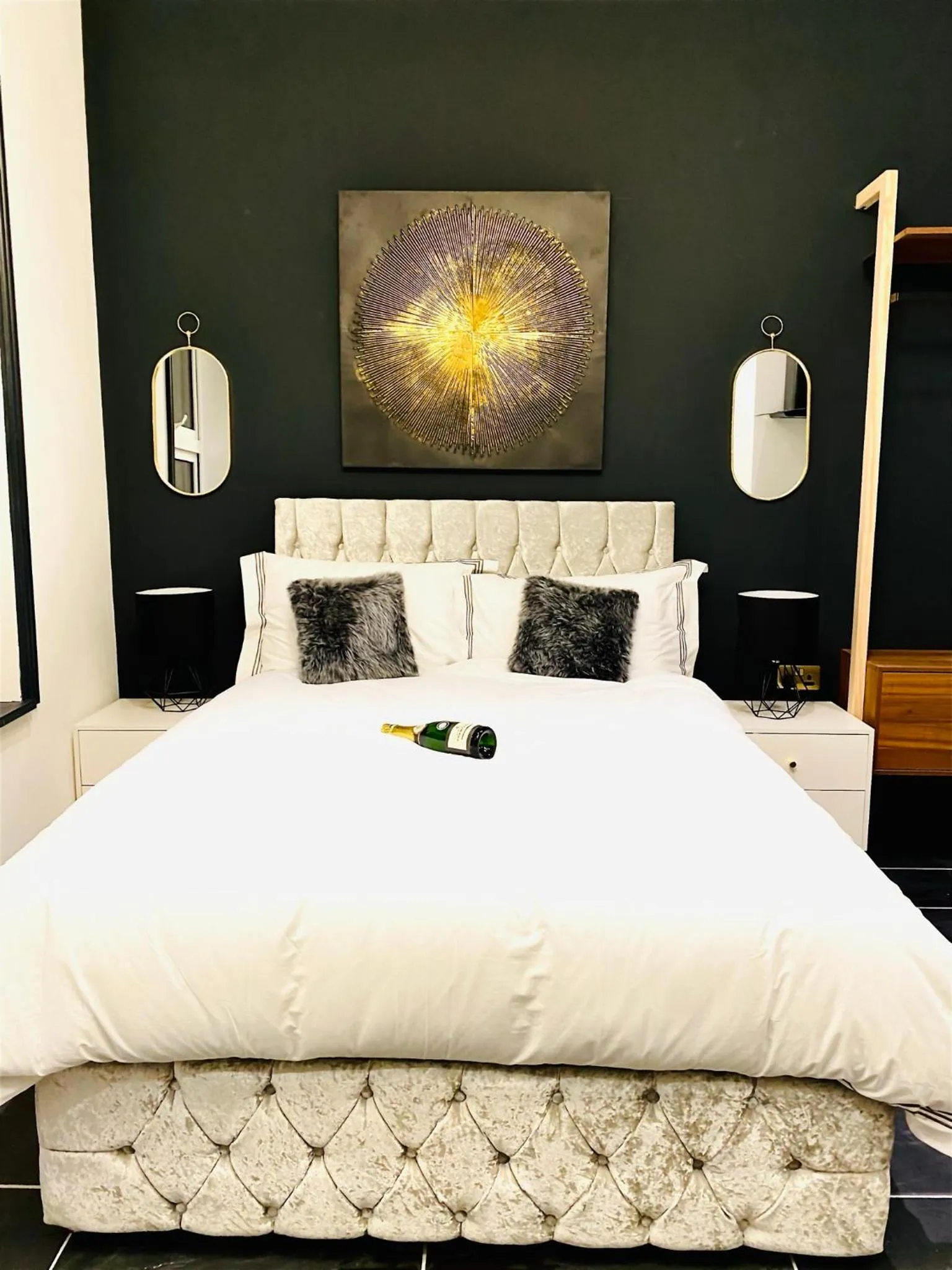 Bed in Duke and Duchess Apartments and Rooms - Private in Room Hot Tub Suites