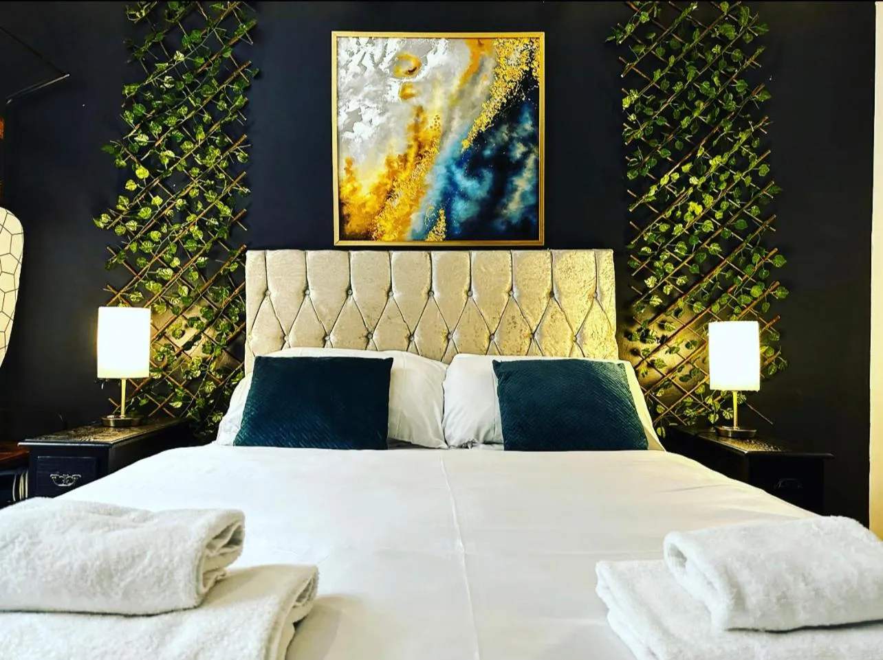 Bed in Duke and Duchess Apartments and Rooms - Private in Room Hot Tub Suites