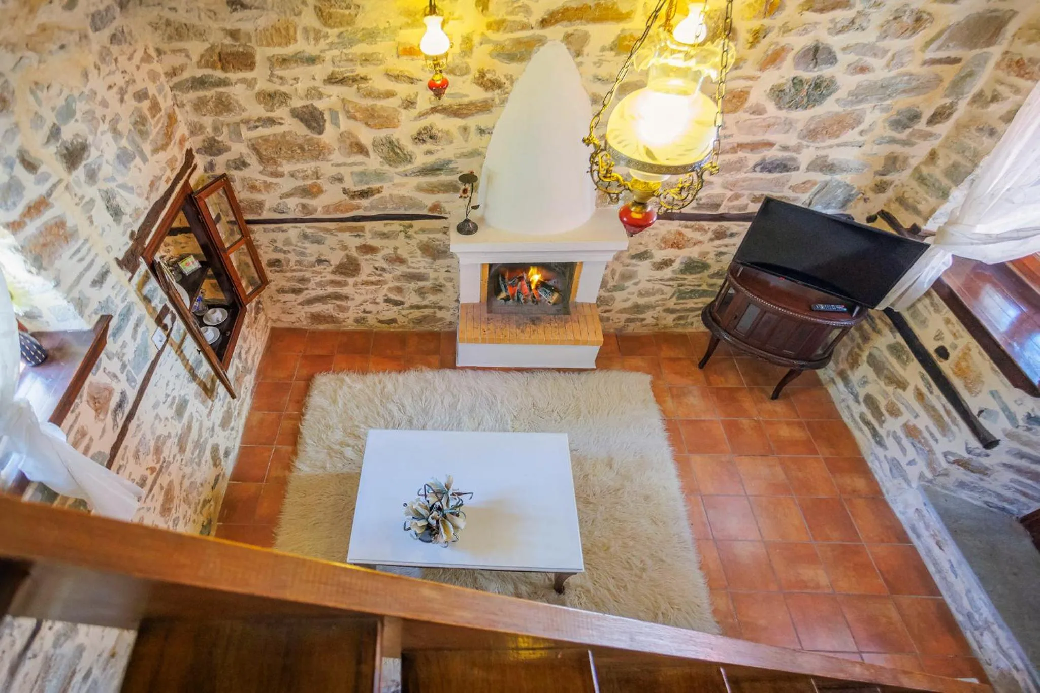 fireplace in Palladio Hotel - Portaria