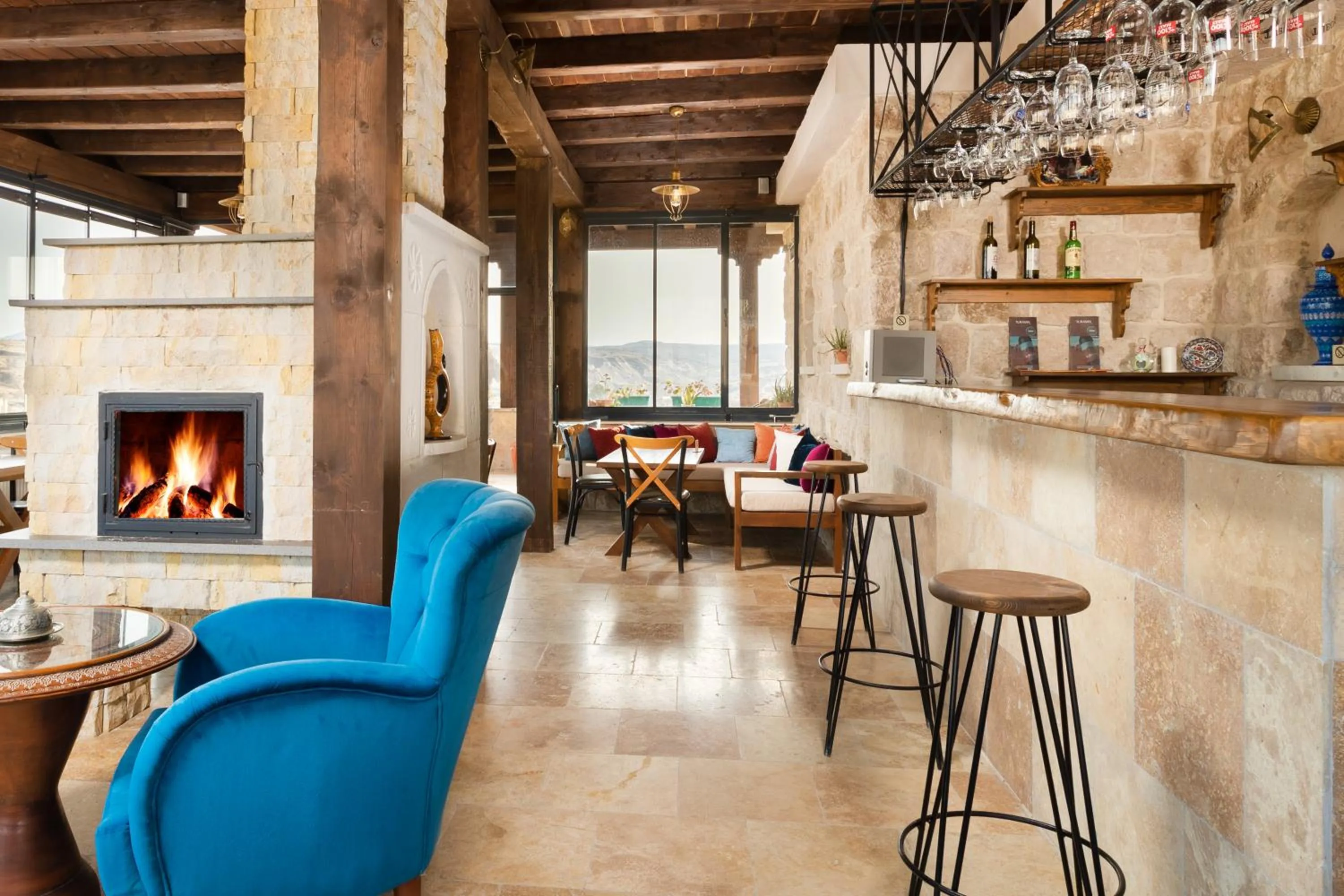 Living room in Megaron Cave Hotel Cappadocia