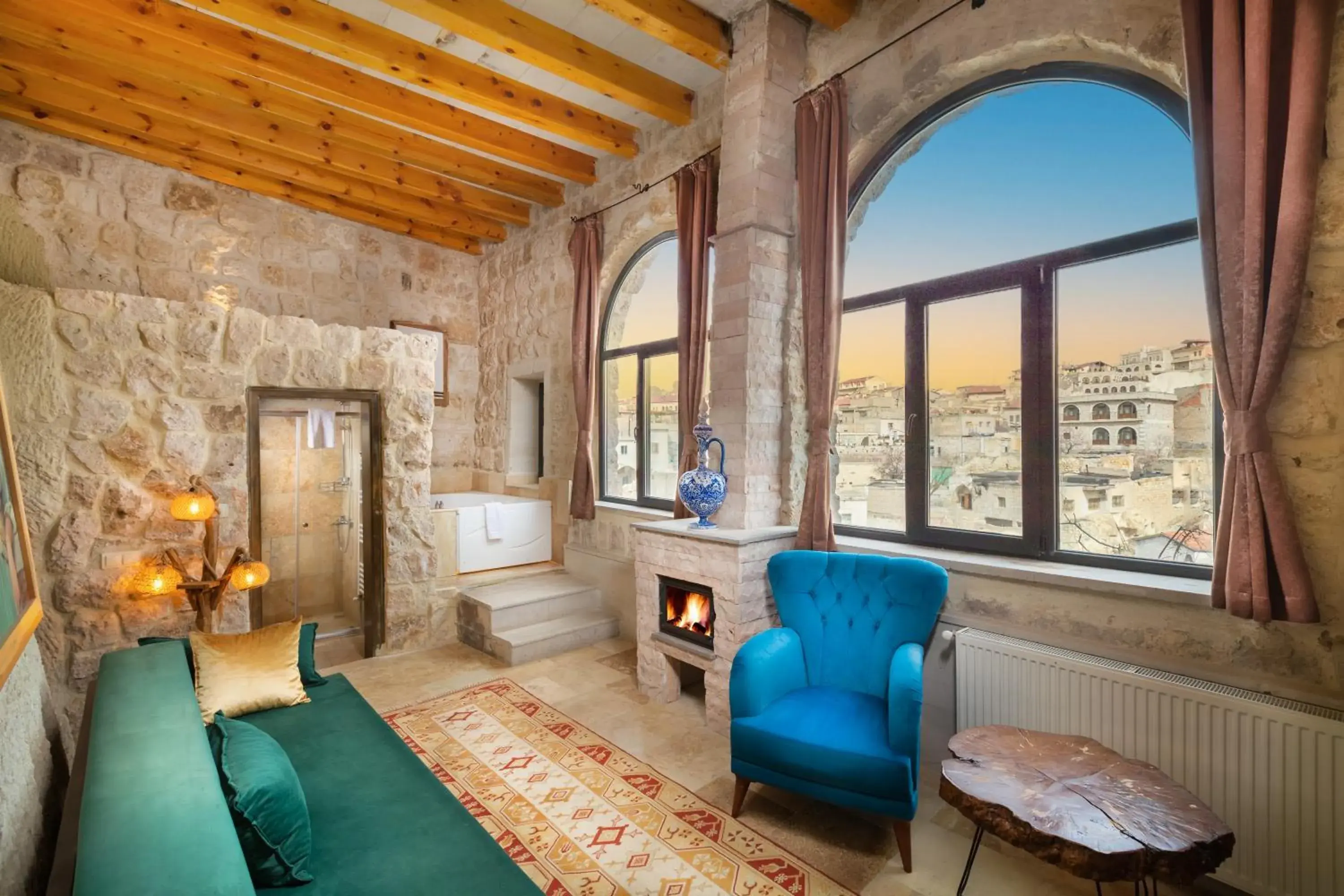 Living room in Megaron Cave Hotel Cappadocia Living room in Megaron Cave Hotel Cappadocia