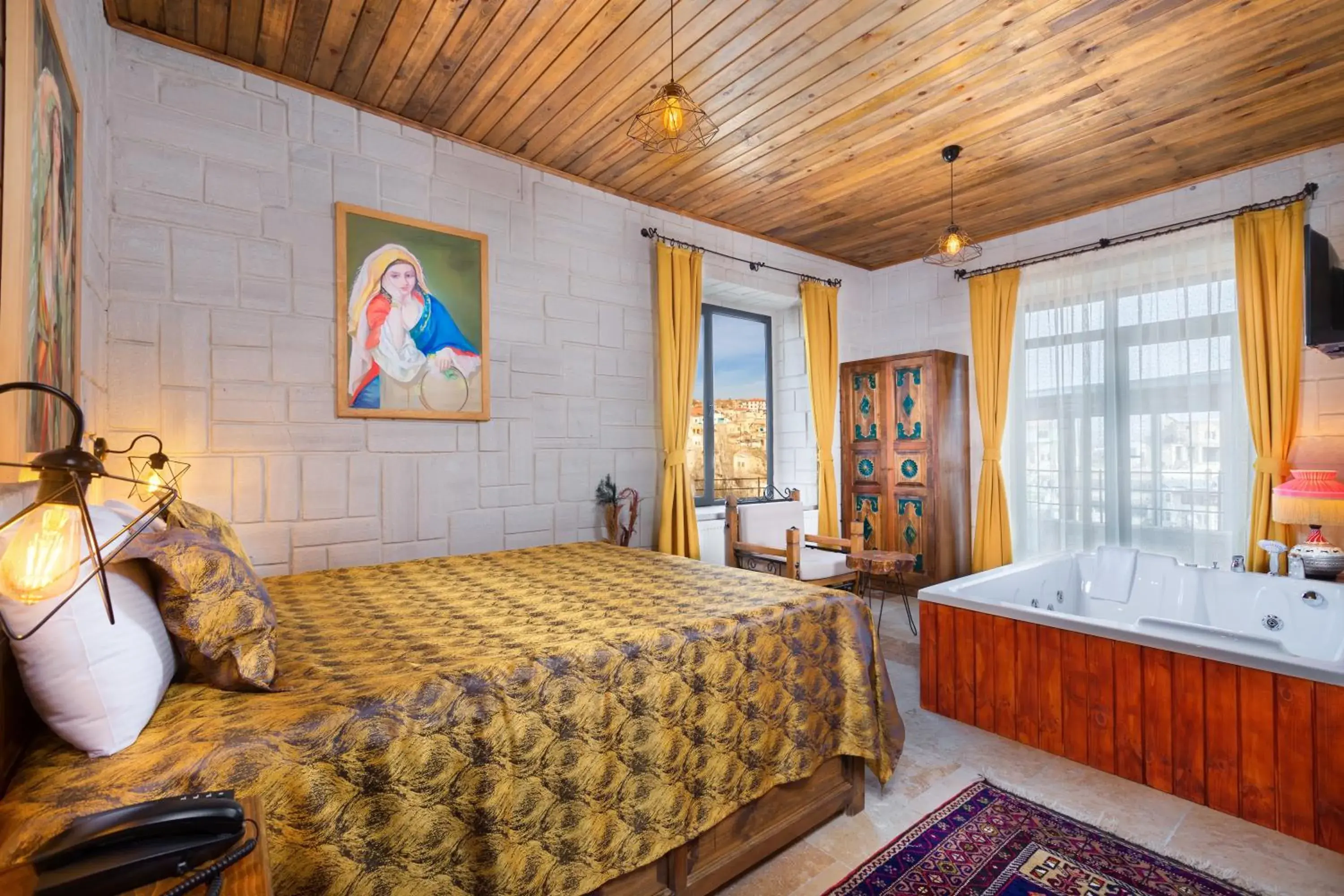 Bedroom, Bed in Megaron Cave Hotel Cappadocia Bedroom, Bed in Megaron Cave Hotel Cappadocia