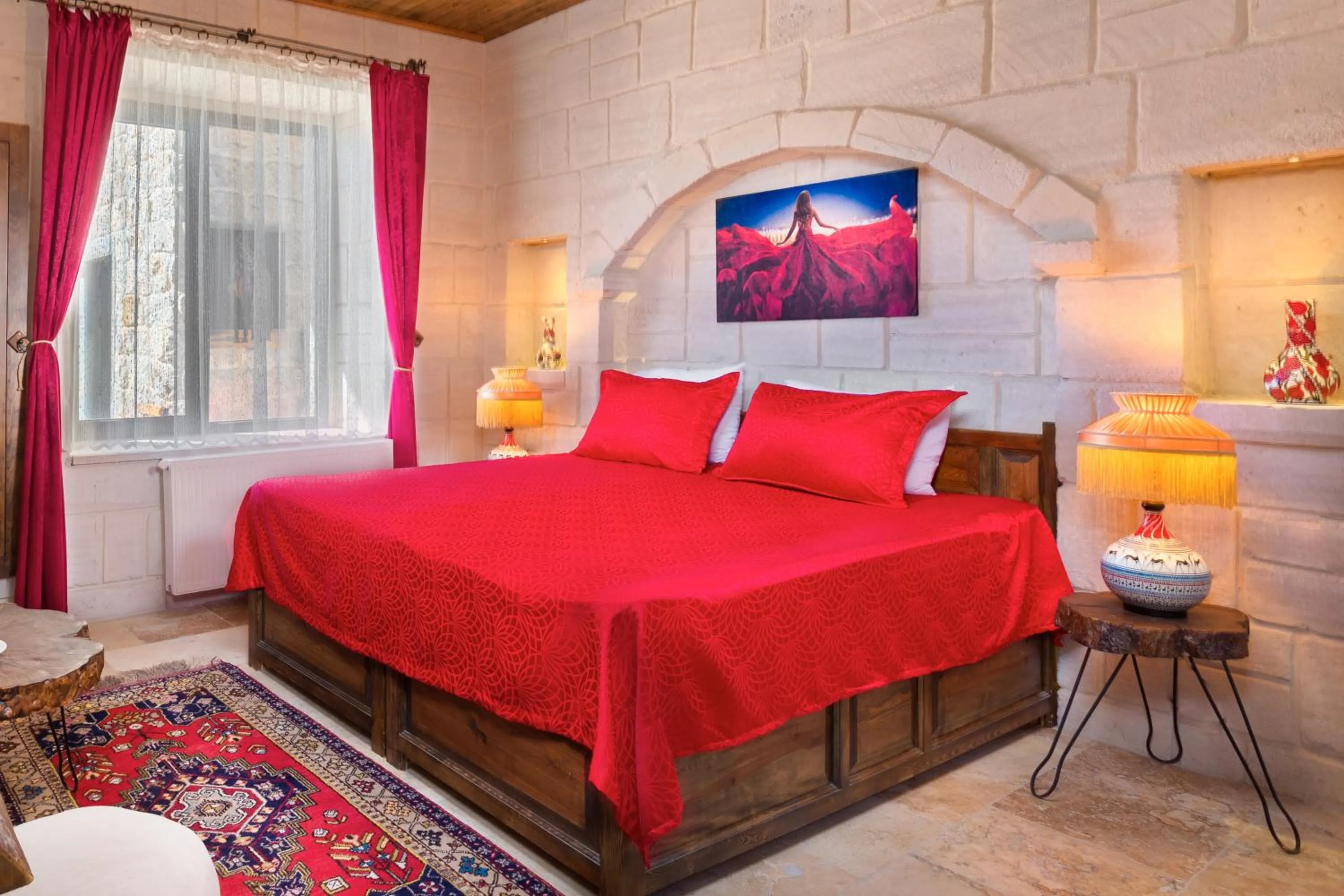 Bedroom, Bed in Megaron Cave Hotel Cappadocia