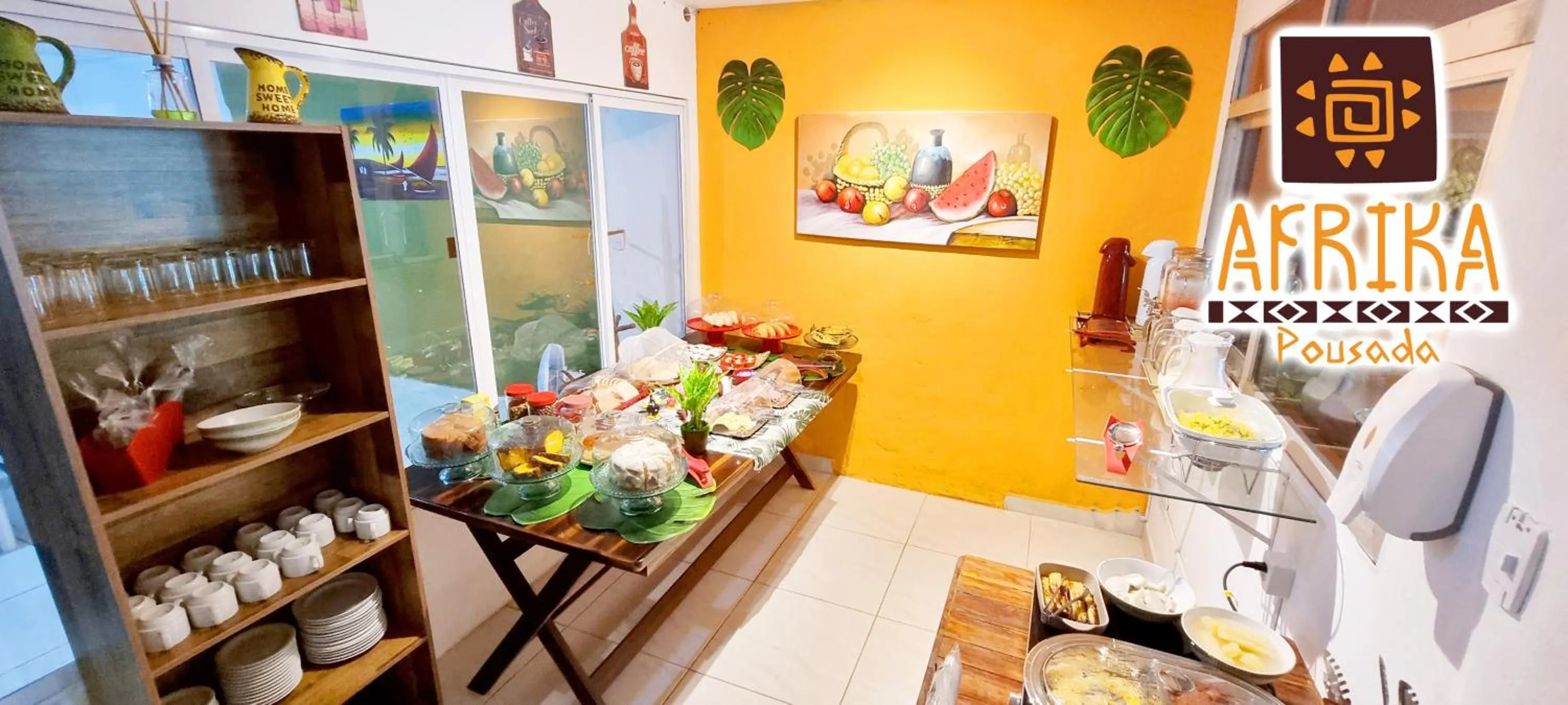 Continental breakfast in Pousada Afrika