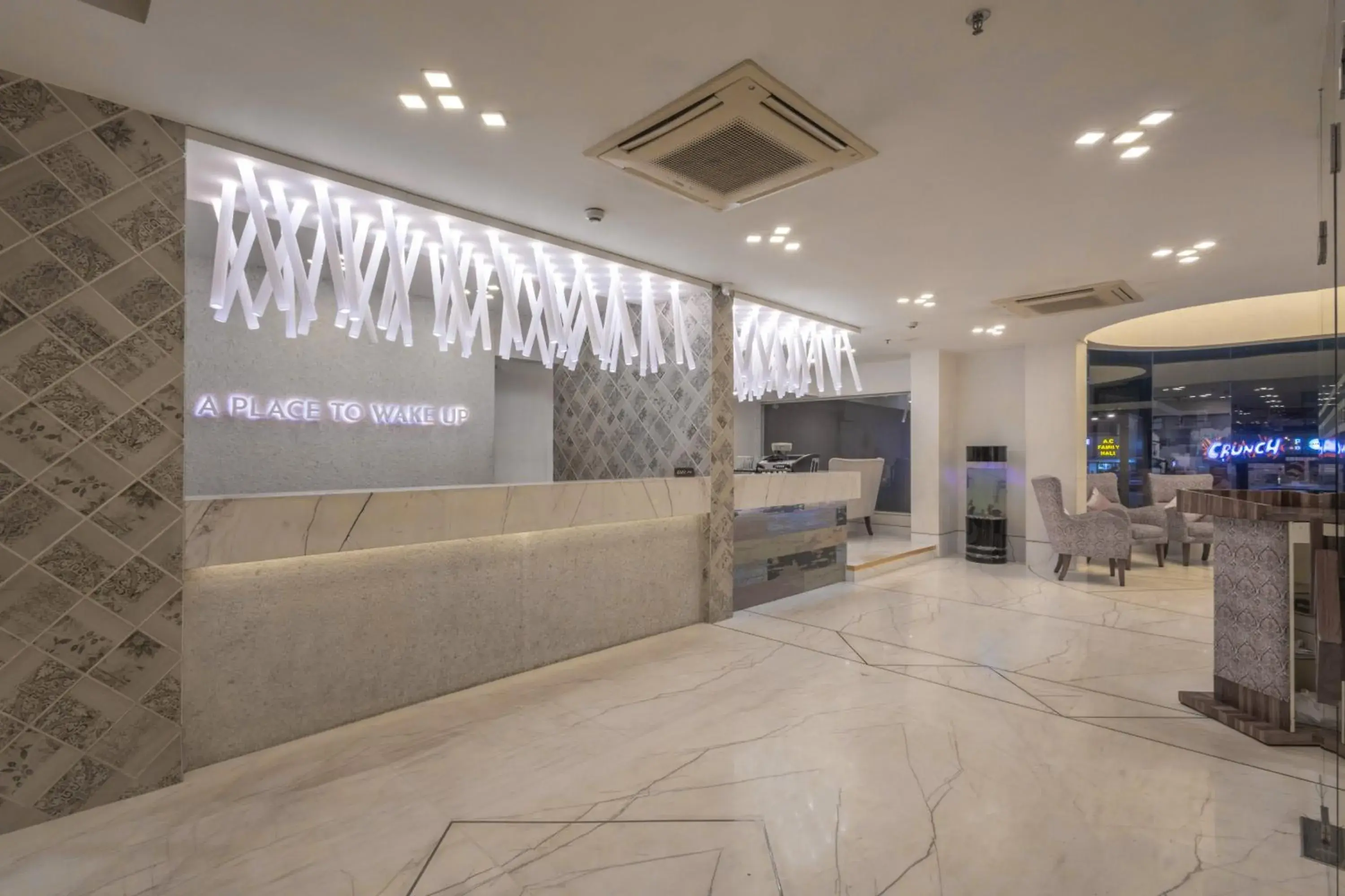 Lobby or reception in De Glance Hotel, Near Surat Railway Station Lobby or reception in De Glance Hotel, Near Surat Railway Station