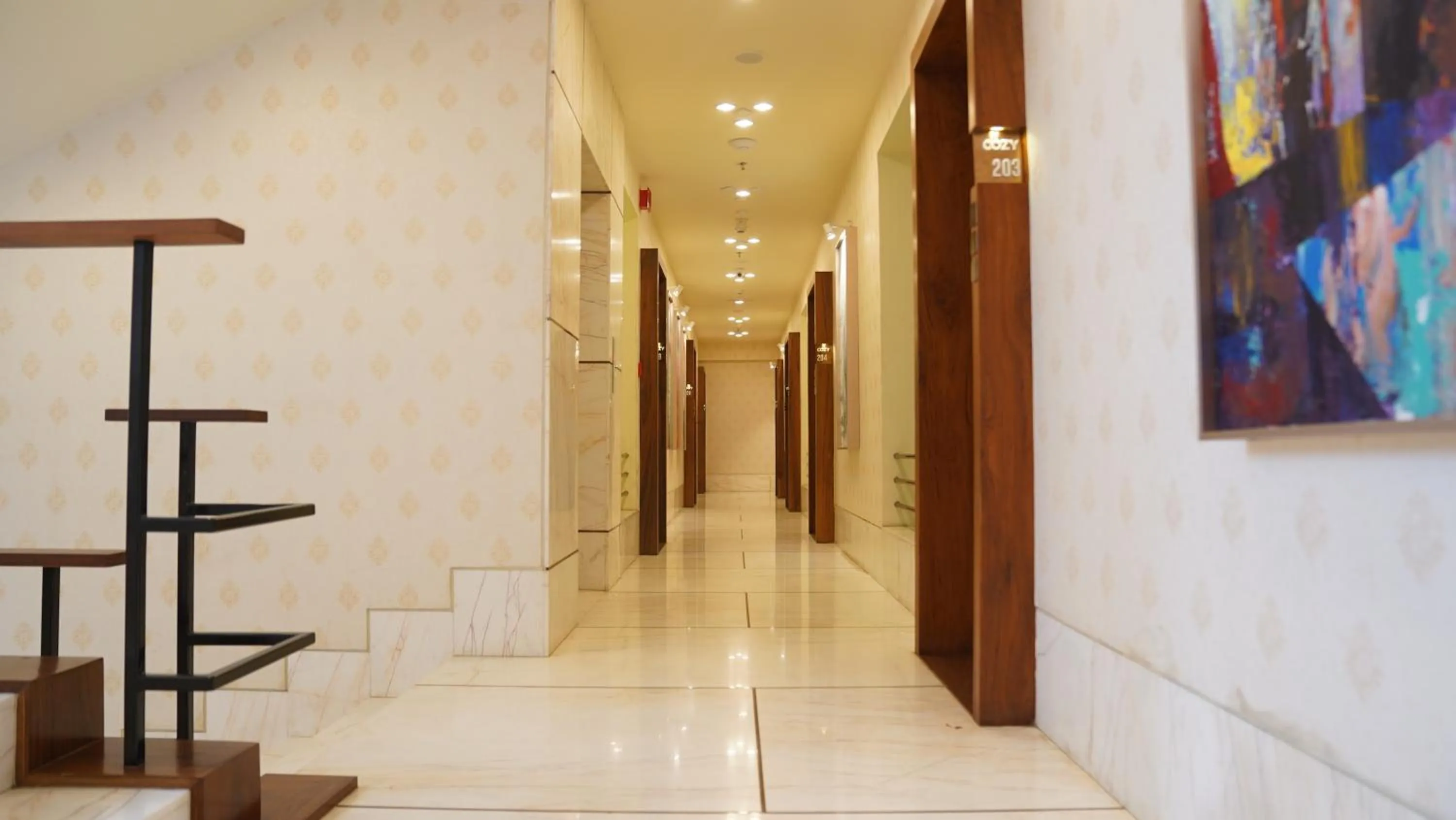 Lobby or reception in De Glance Hotel, Near Surat Railway Station
