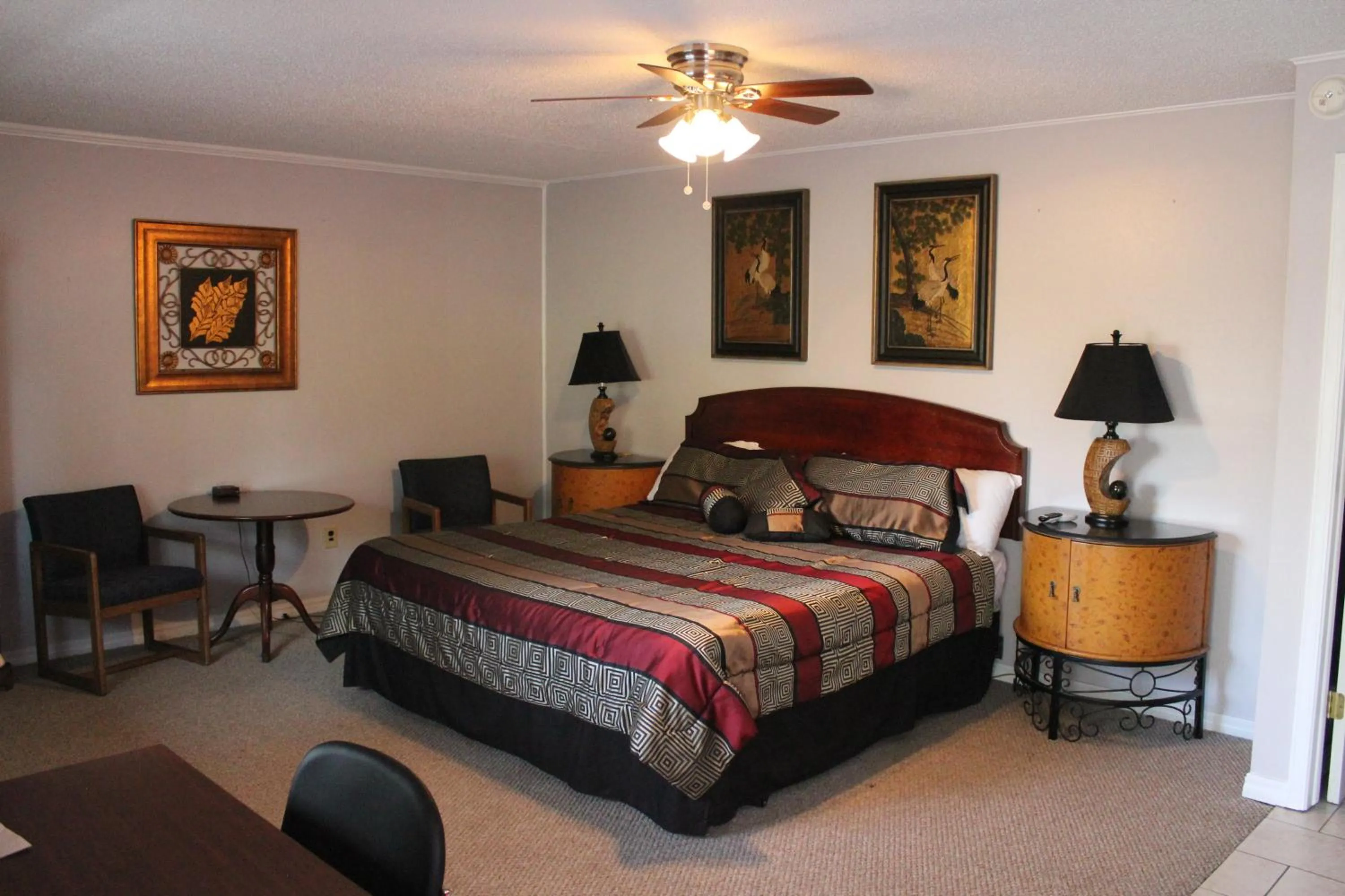 Bed in Brydan Suites