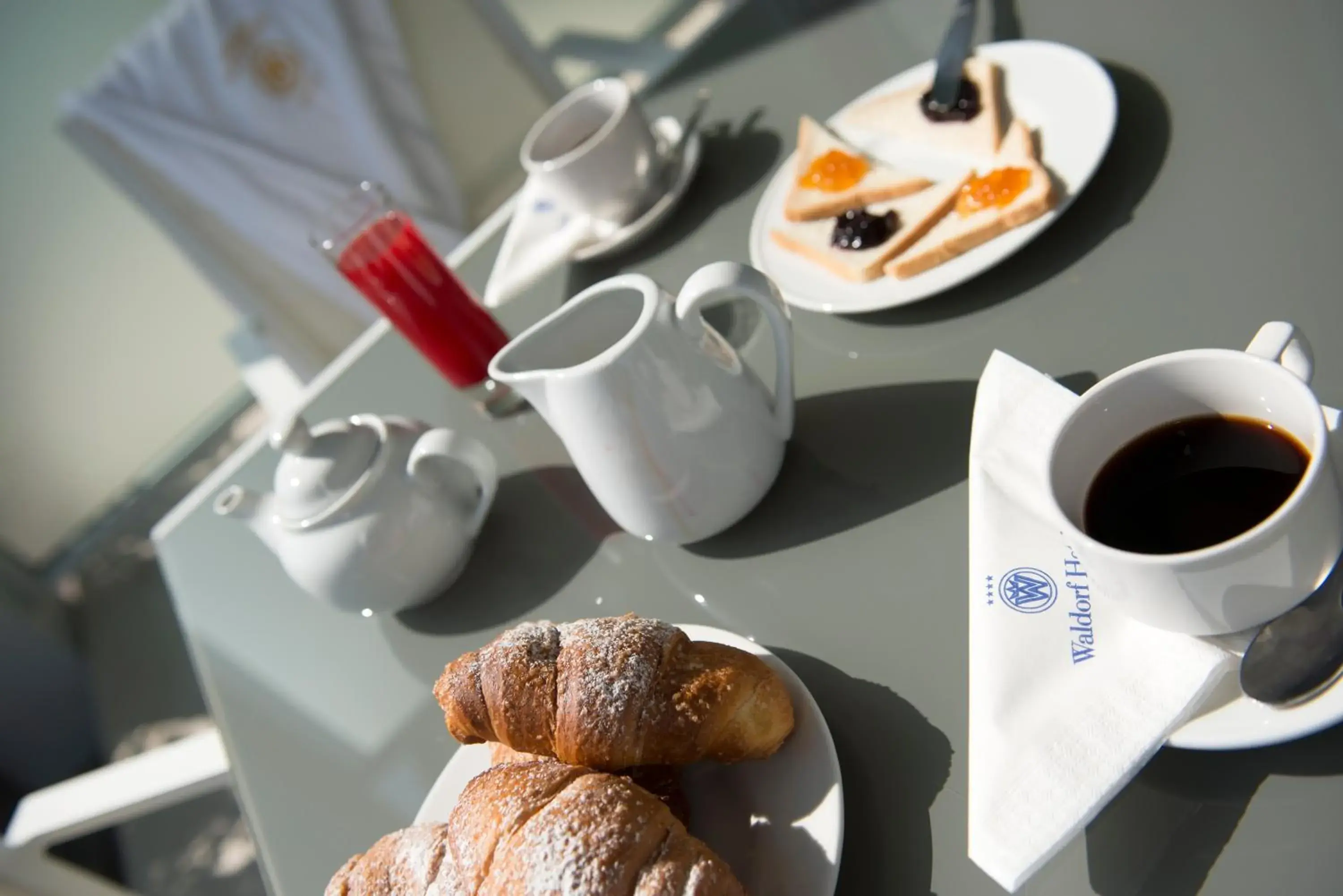 Food close-up, Breakfast in Waldorf Suite Hotel