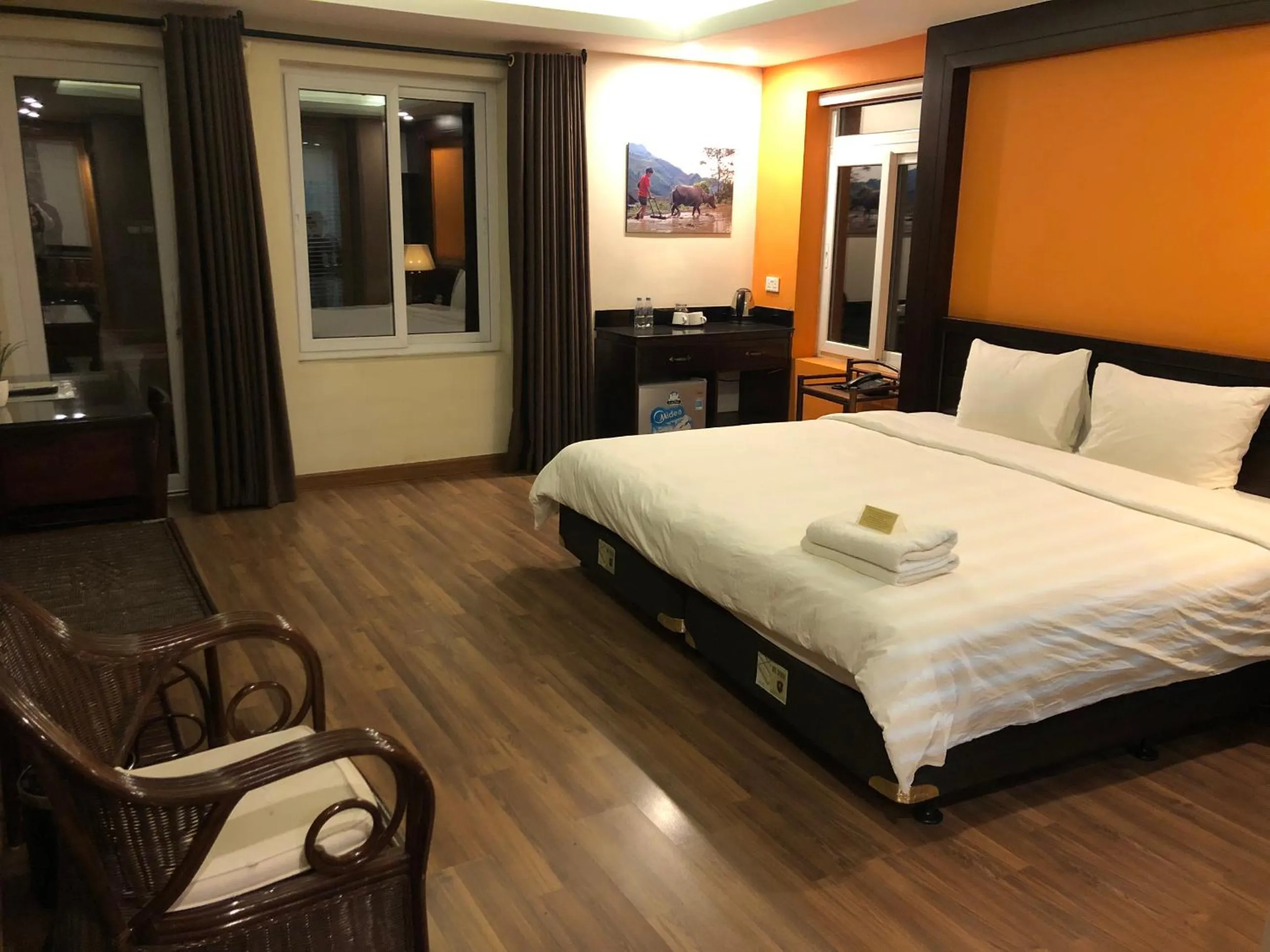 Bed in Cat Cat View Hotel