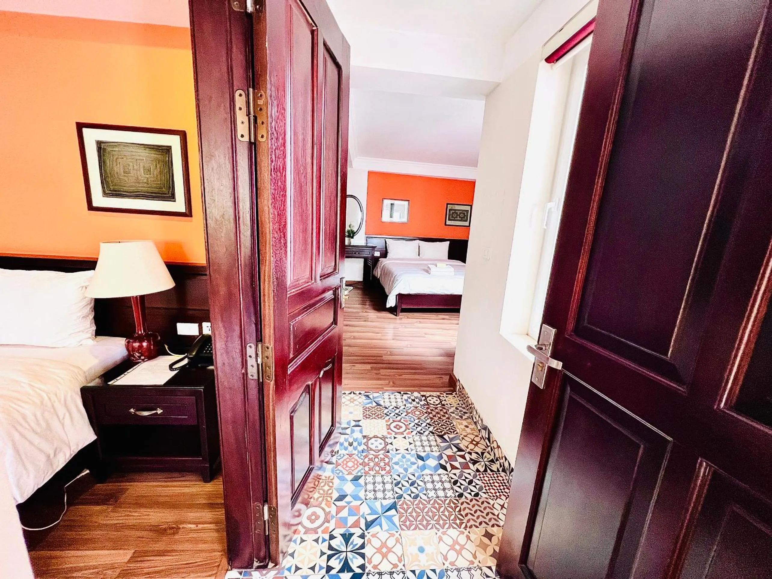 Bed in Cat Cat View Hotel