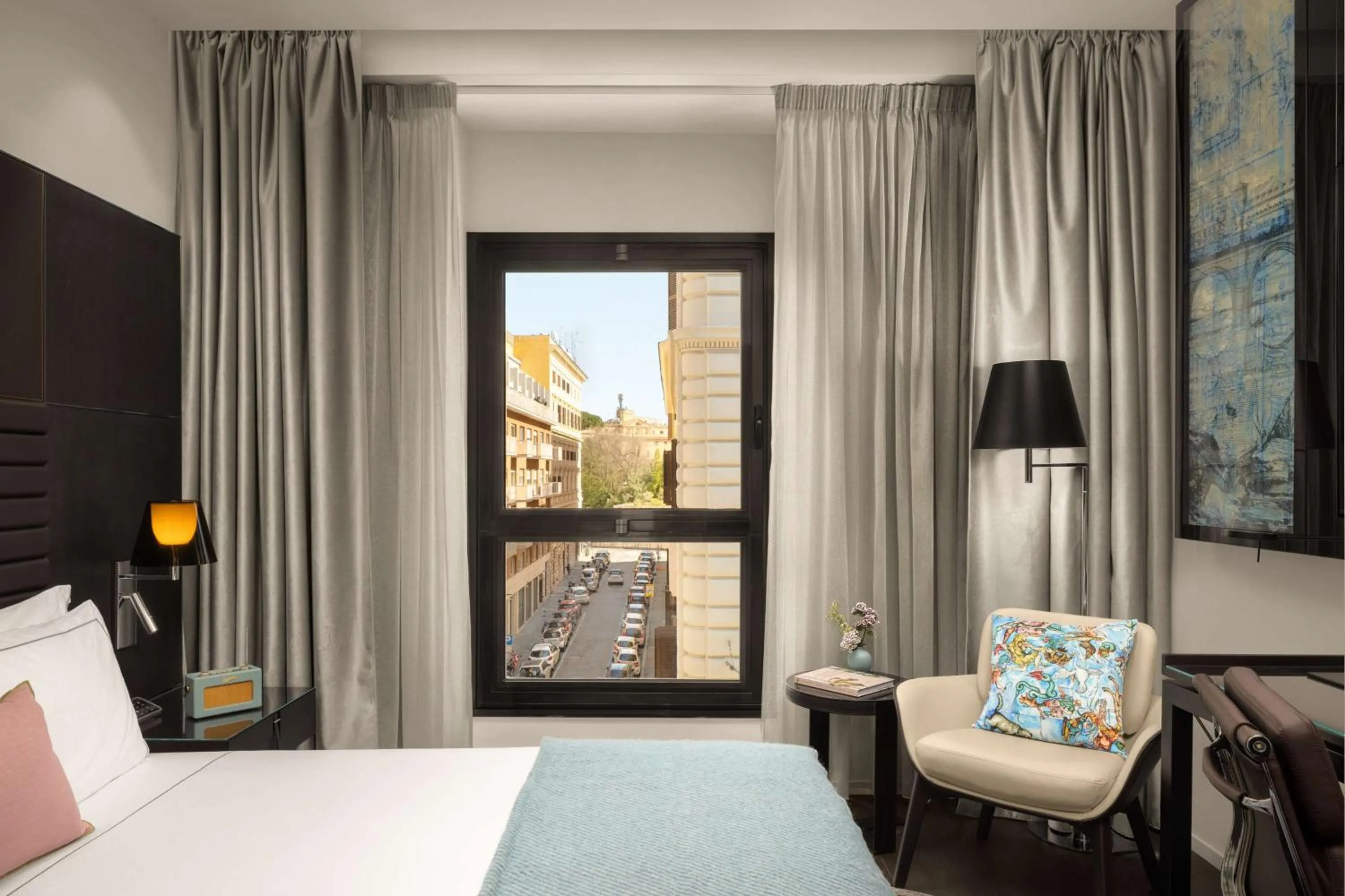 Bedroom, Bed in art'otel Rome Piazza Sallustio, Powered by Radisson Hotels