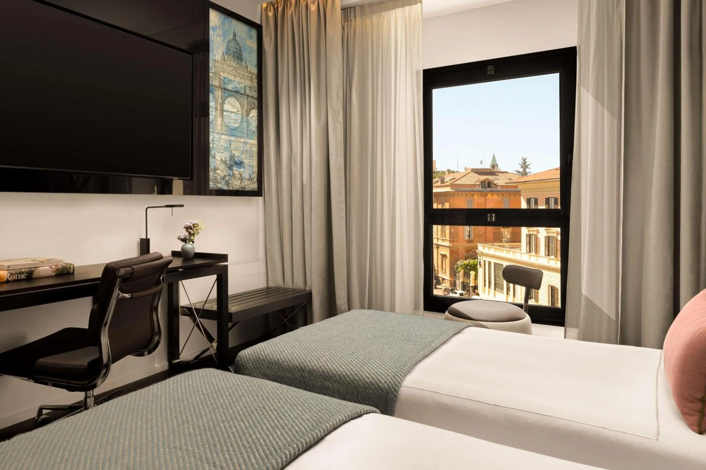 Bedroom, Bed in art'otel Rome Piazza Sallustio, Powered by Radisson Hotels