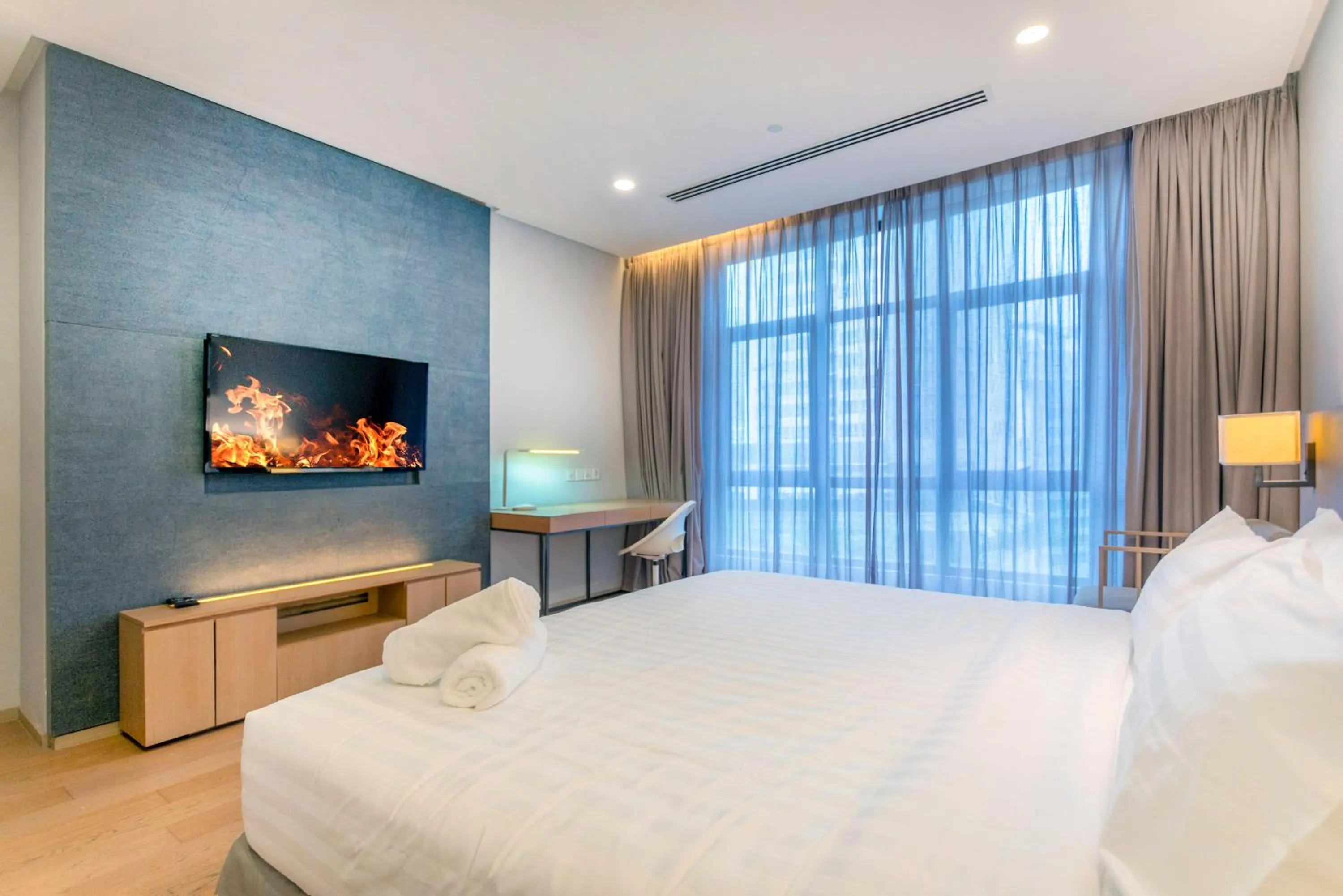 Bed in 188 Suites with Washer and Bathtub near KLCC Kula Lumpur
