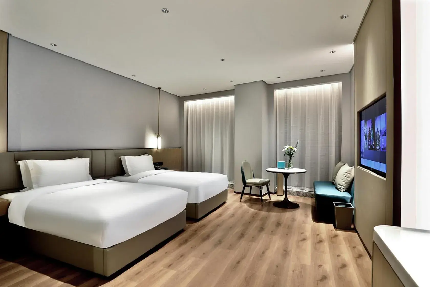 Deluxe Double Room with Two Double Beds - Non-Smoking in Wyndham Garden Hangzhou Yuhang Deluxe Double Room with Two Double Beds - Non-Smoking in Wyndham Garden Hangzhou Yuhang