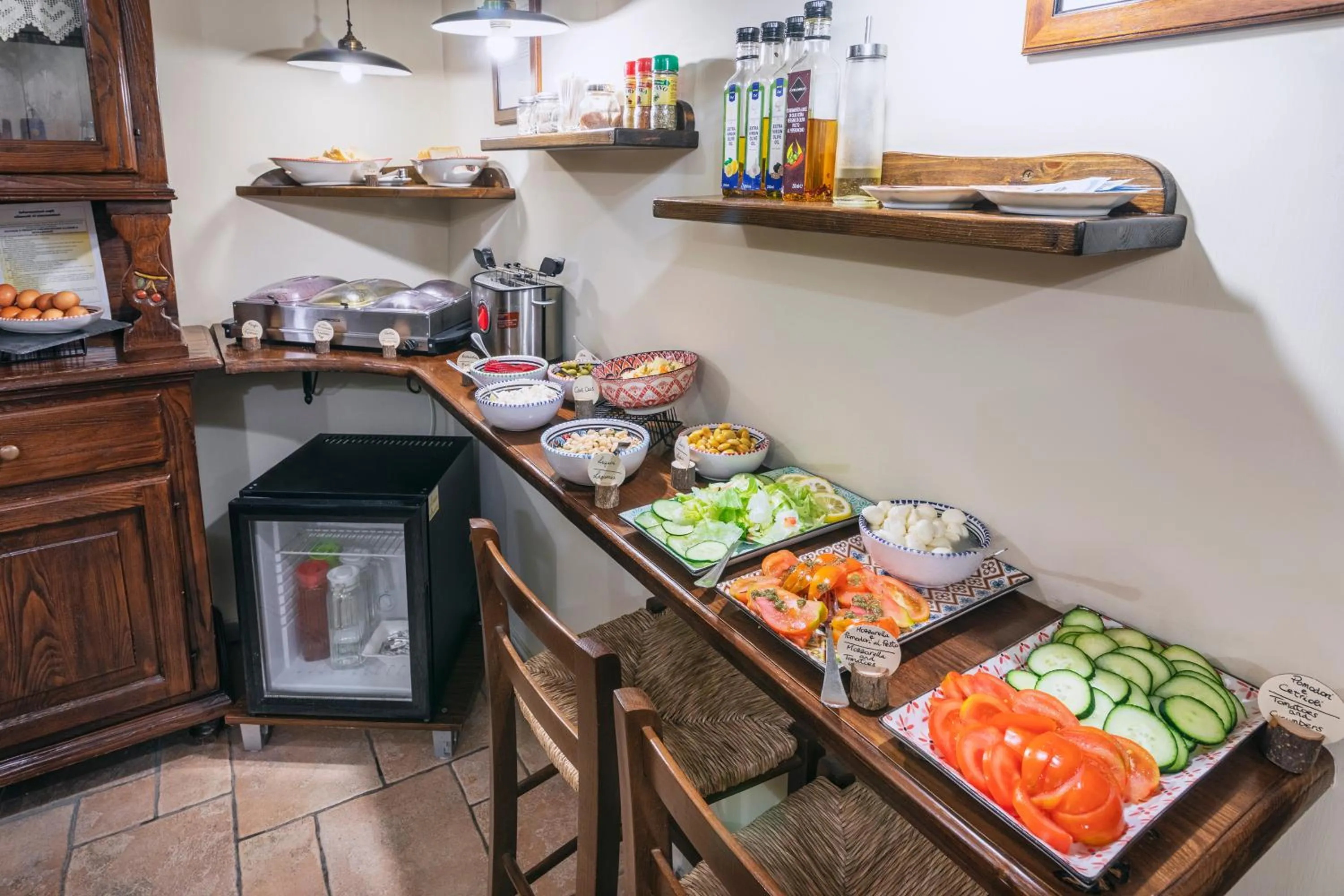 Continental breakfast in Hotel Il Convento