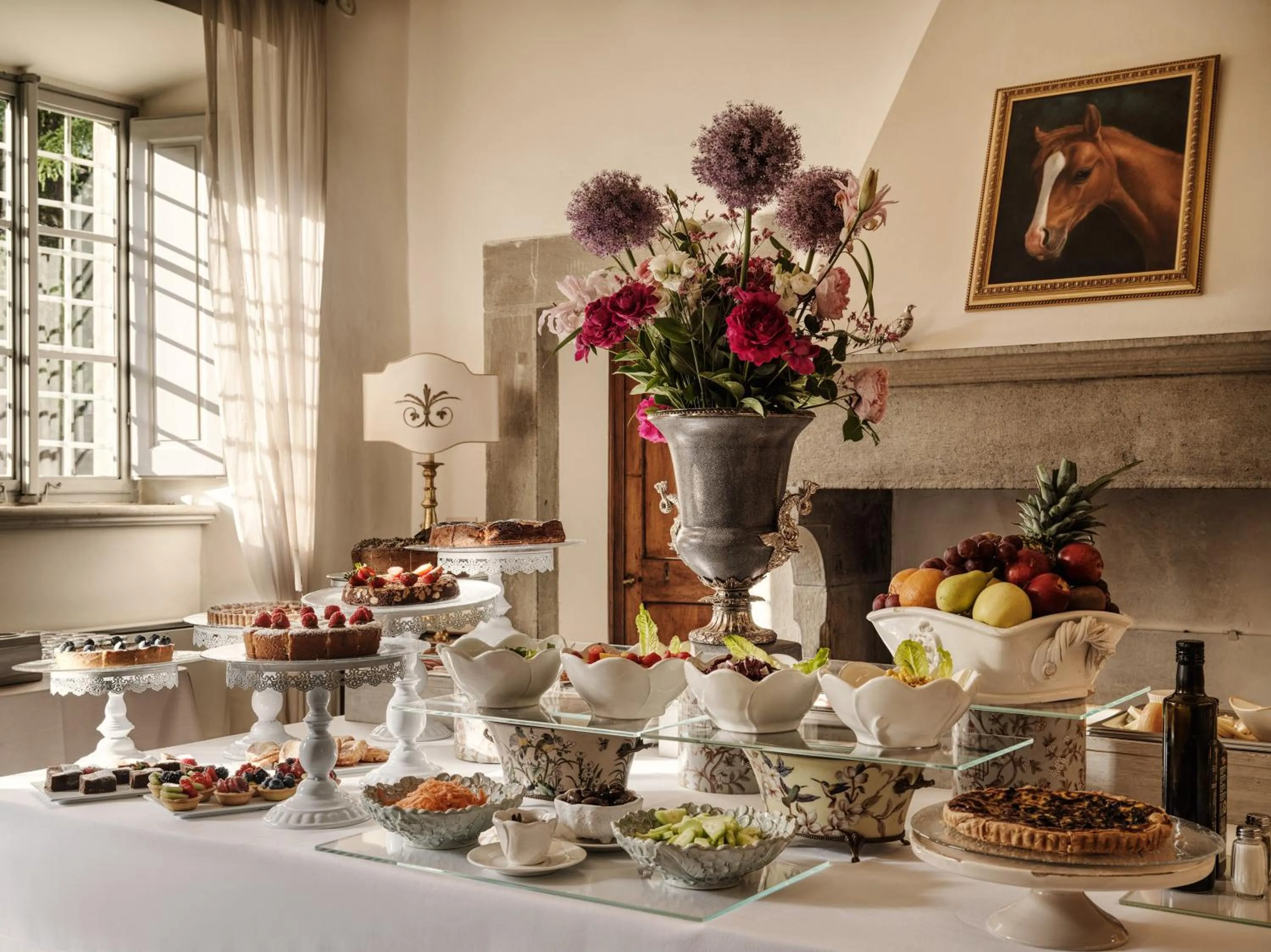 Buffet breakfast in Villa di Piazzano - Small Luxury Hotels of the World