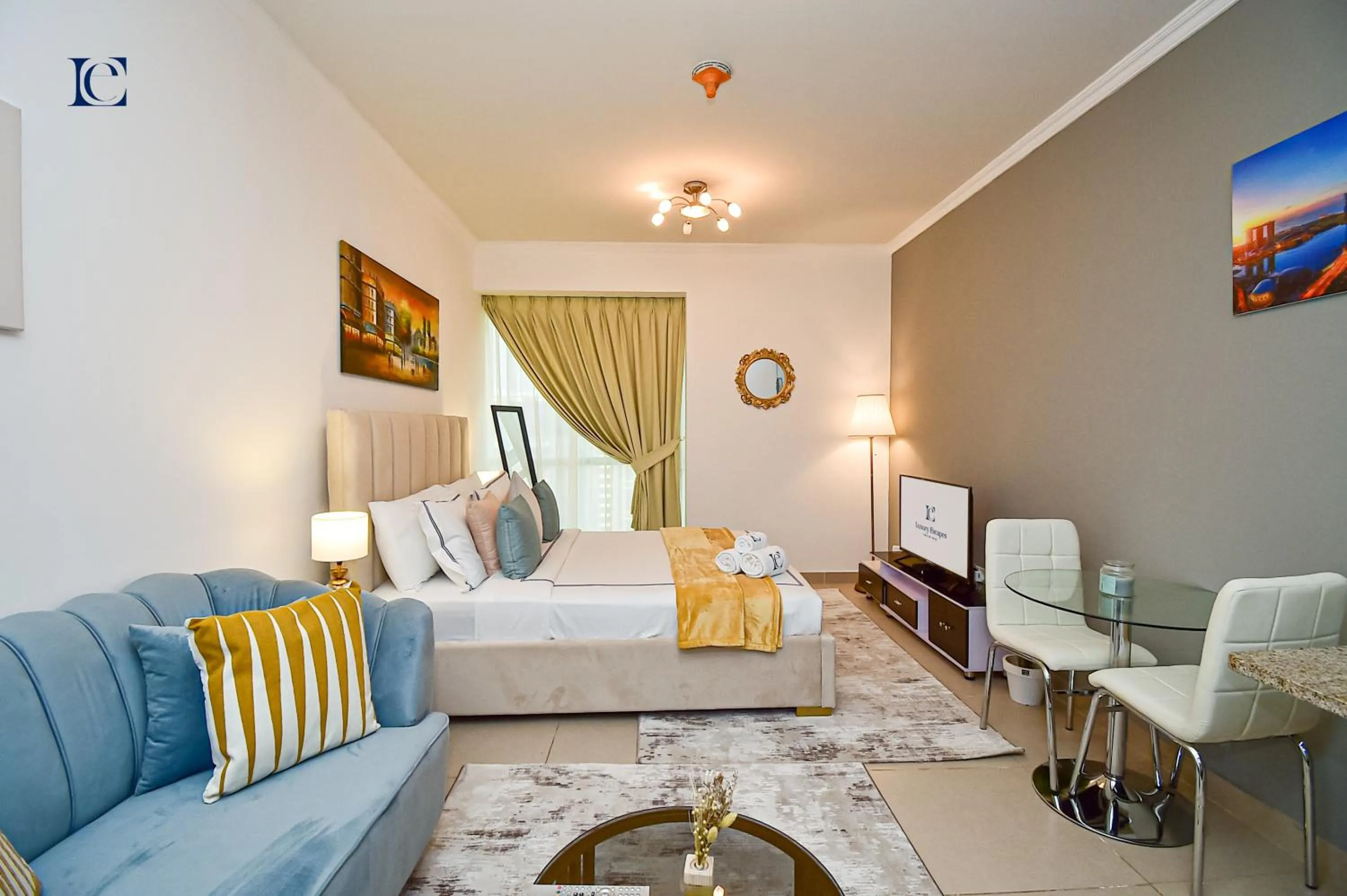 Living room in Luxury Escapes - Cozy Studio - Goldcrest Executives JLT