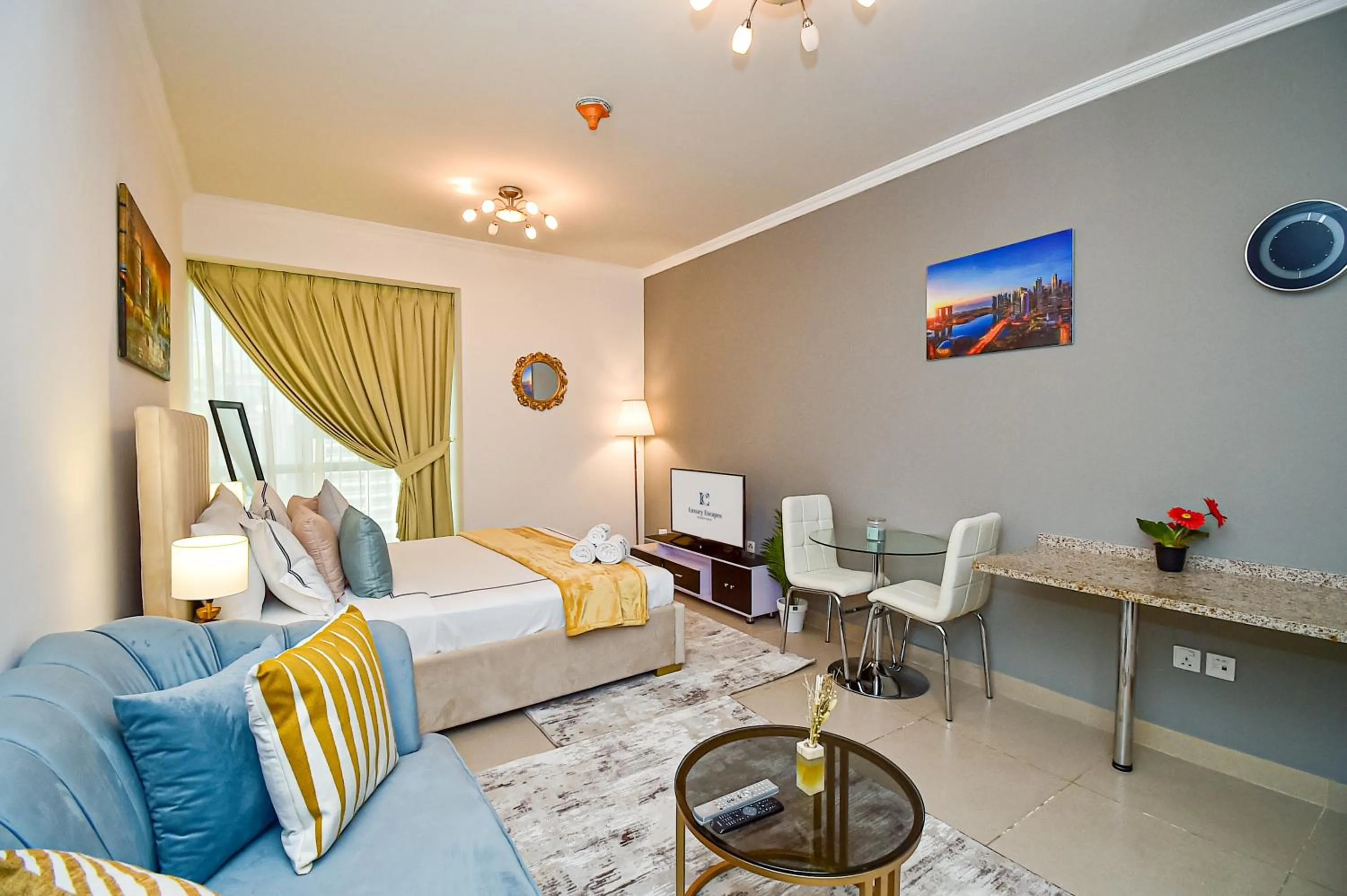 Bed in Luxury Escapes - Cozy Studio - Goldcrest Executives JLT