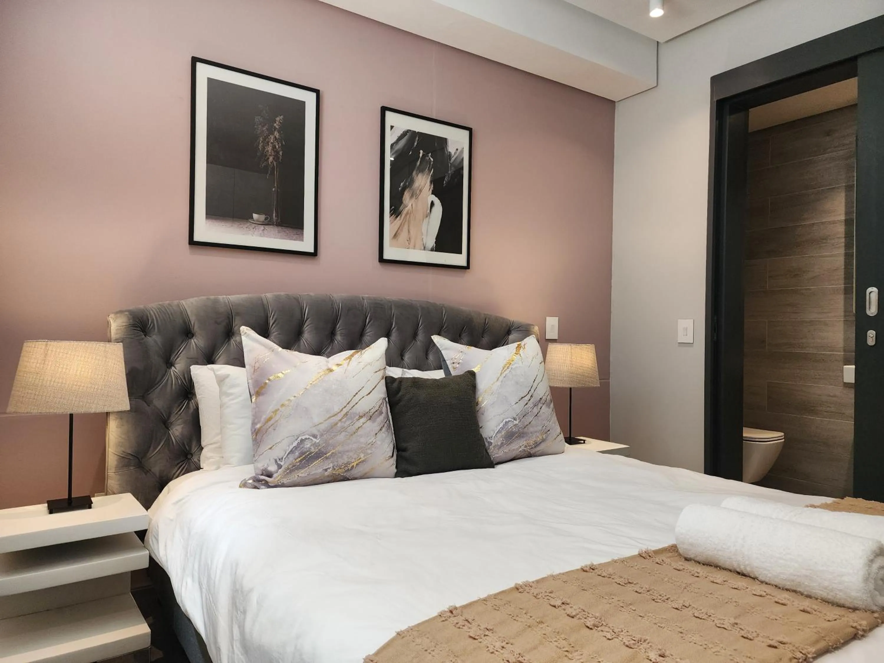 Bed in 117 on Strand Luxury Apartments