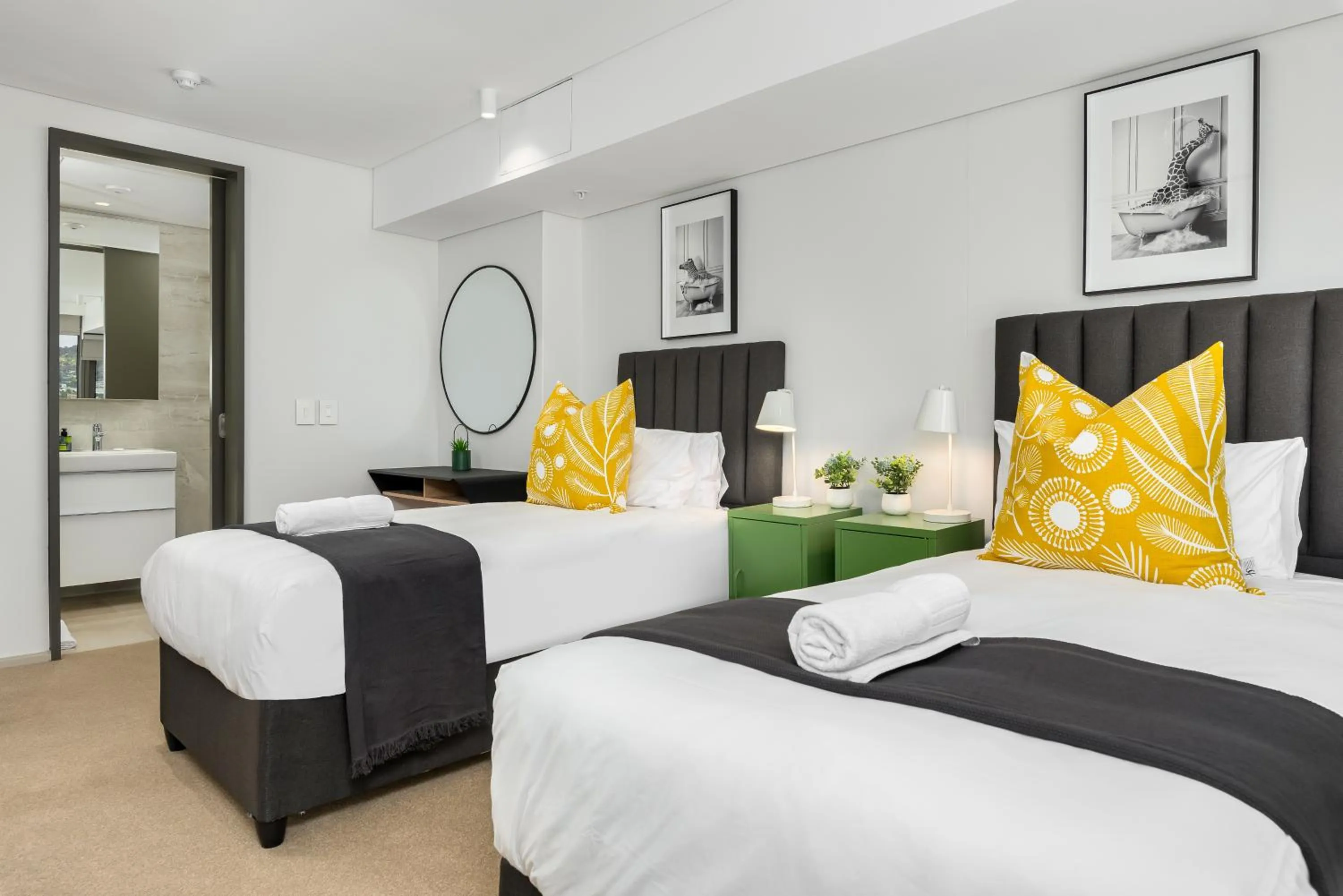Bed in 117 on Strand Luxury Apartments