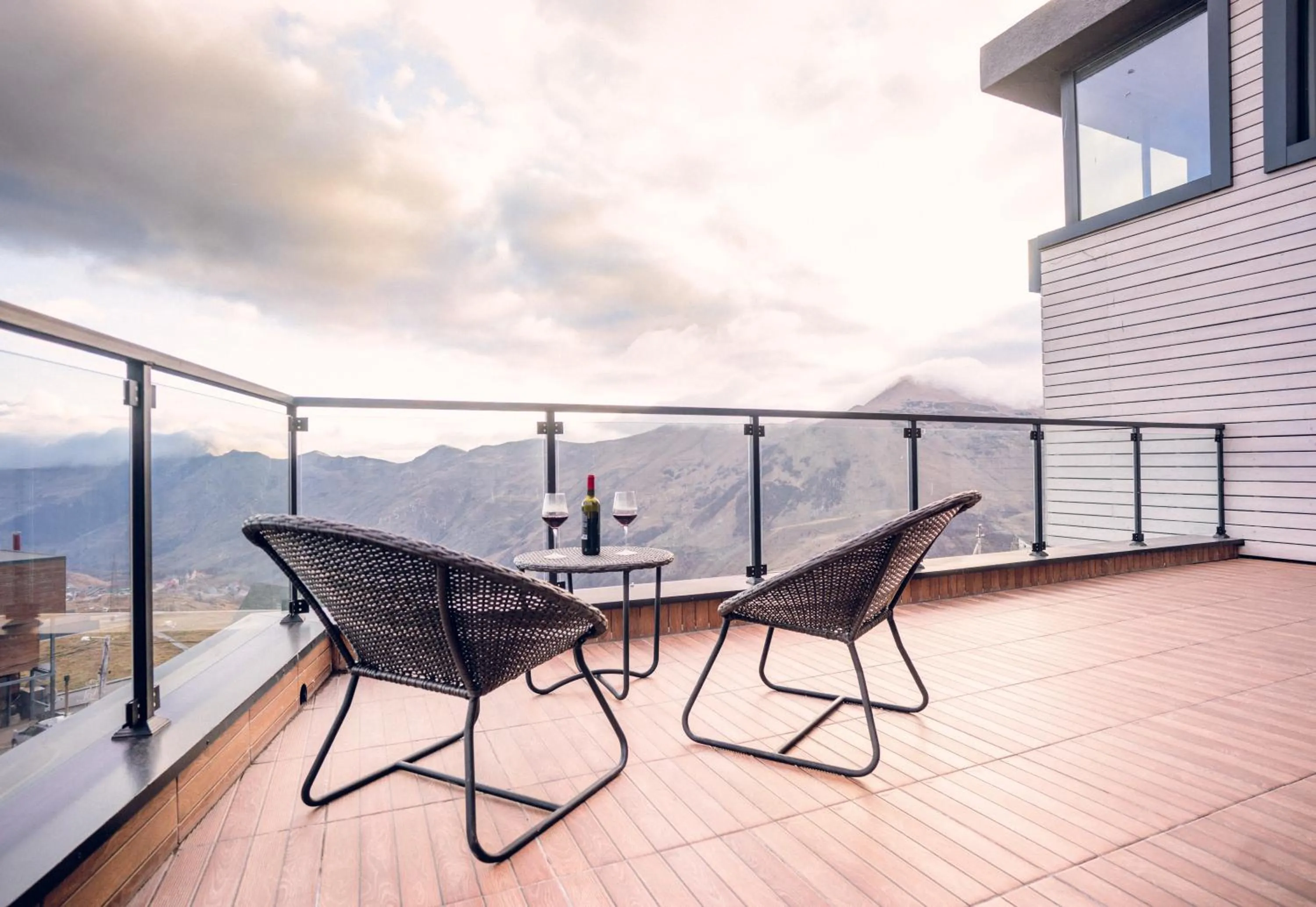 Balcony/Terrace in Ati Ambavi Botique Hotel Gudauri