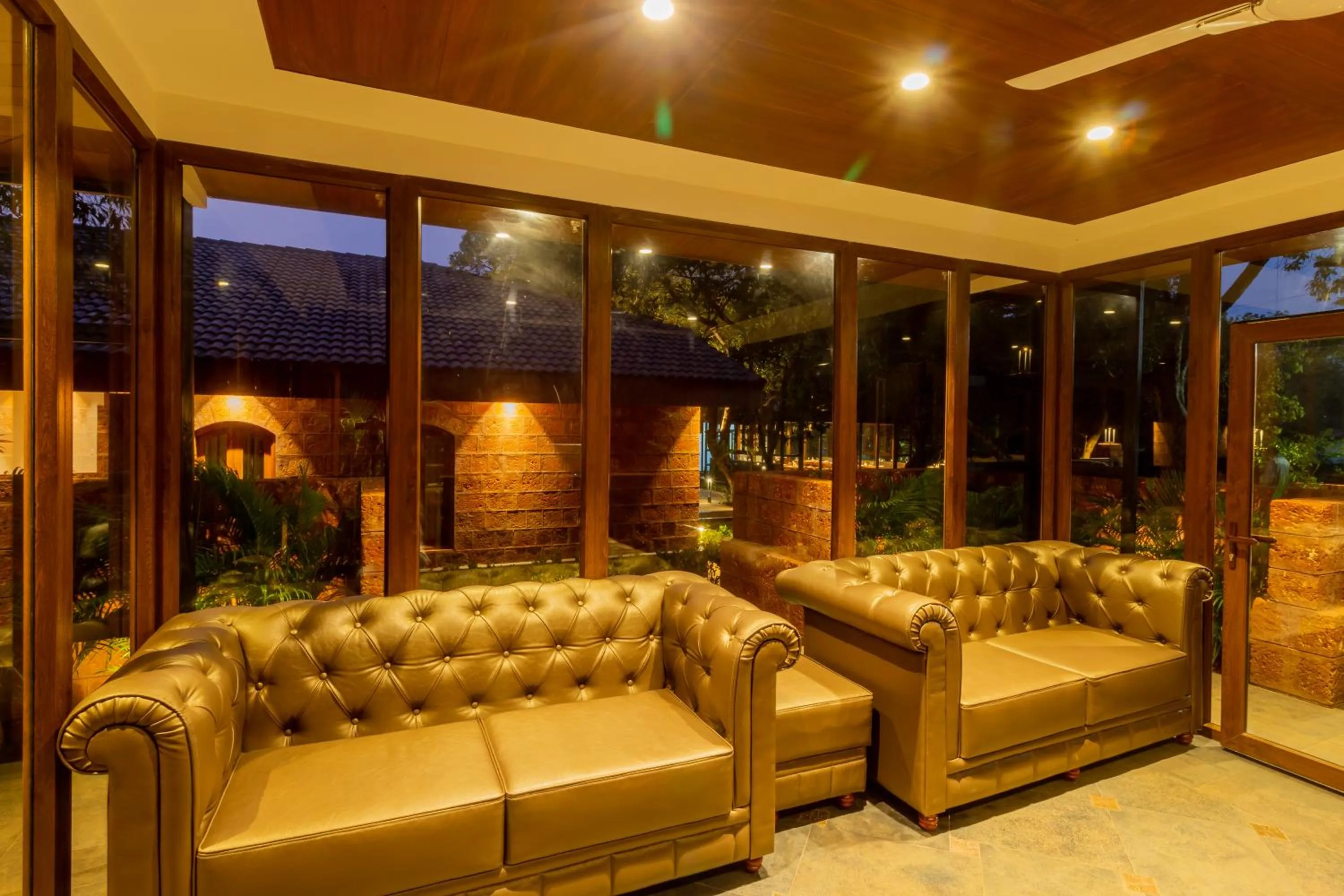 Seating area in R R Heritage Resort Pure Vegetarian