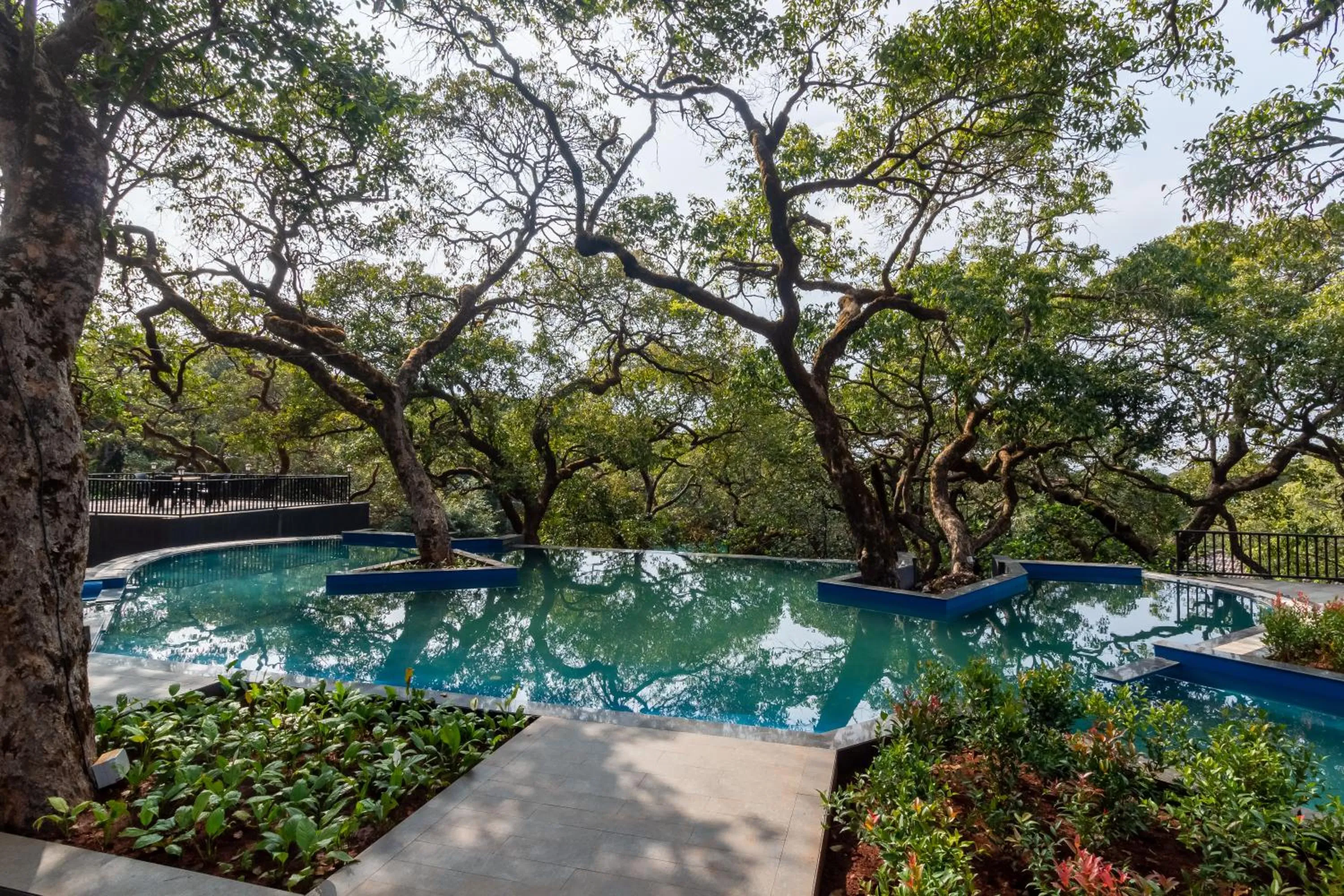 Swimming pool in R R Heritage Resort Pure Vegetarian