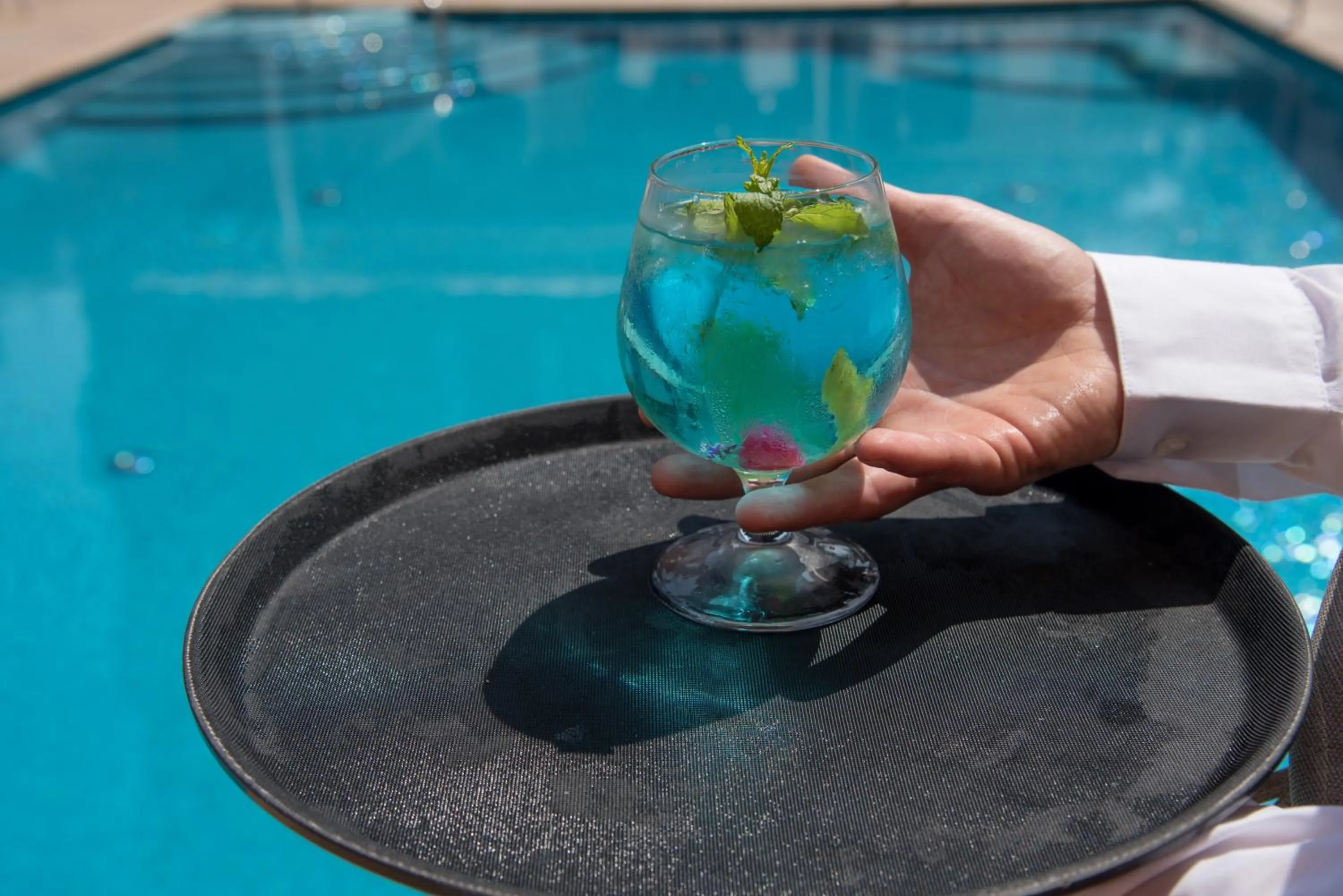 Pool view in Hotel Villa Maria