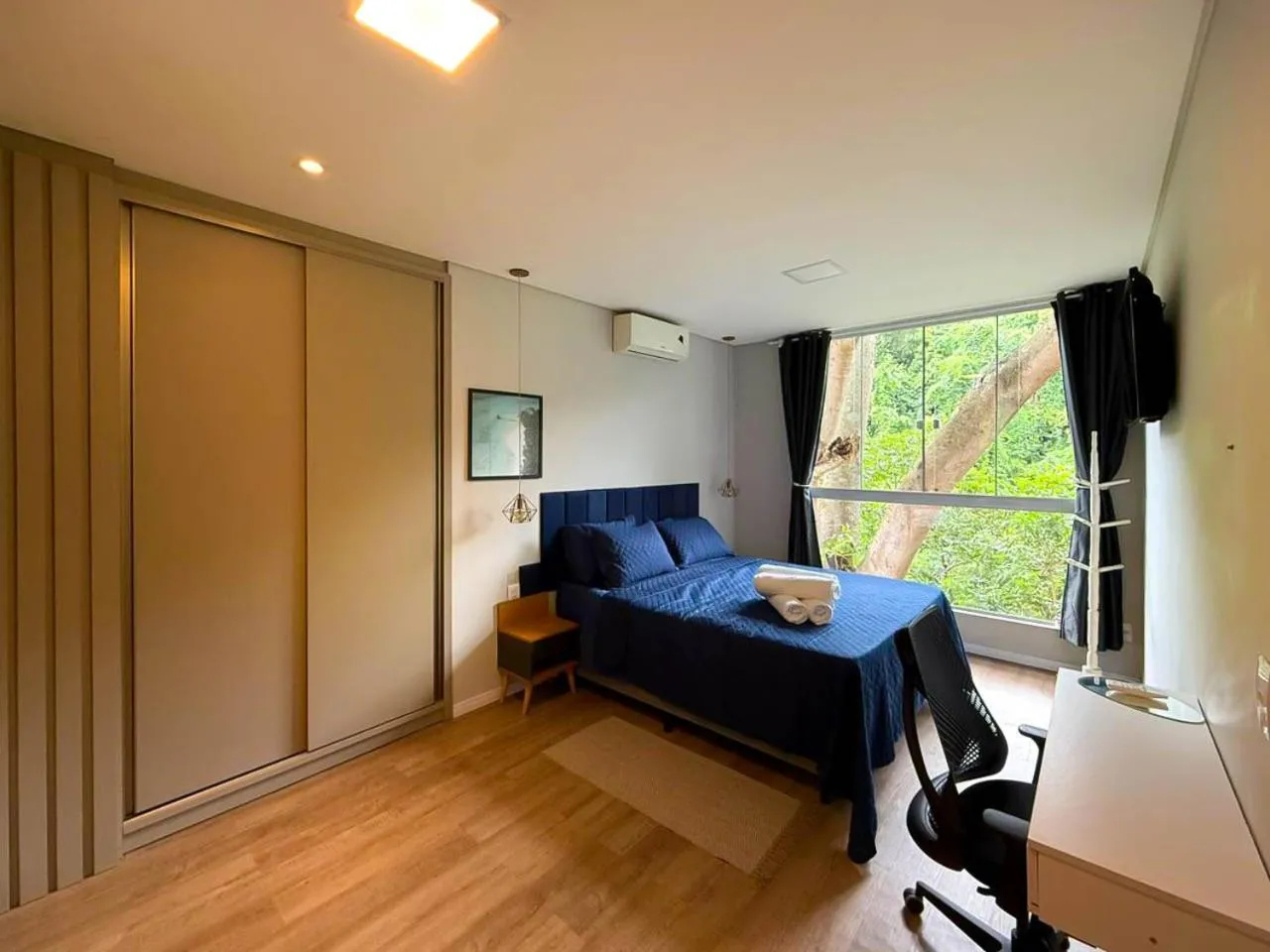 Mountain view, Bed in Pousada Altas Natureza