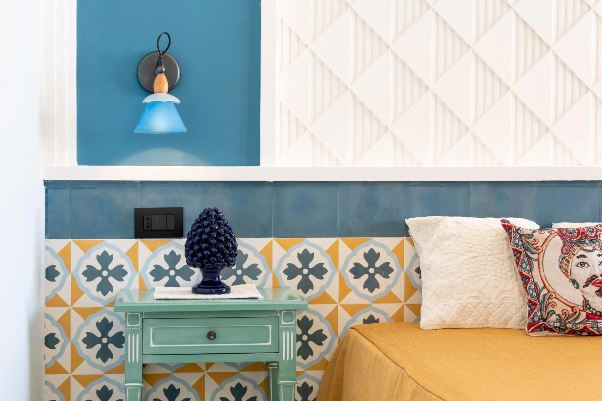 Bed in Hotel Sicilya