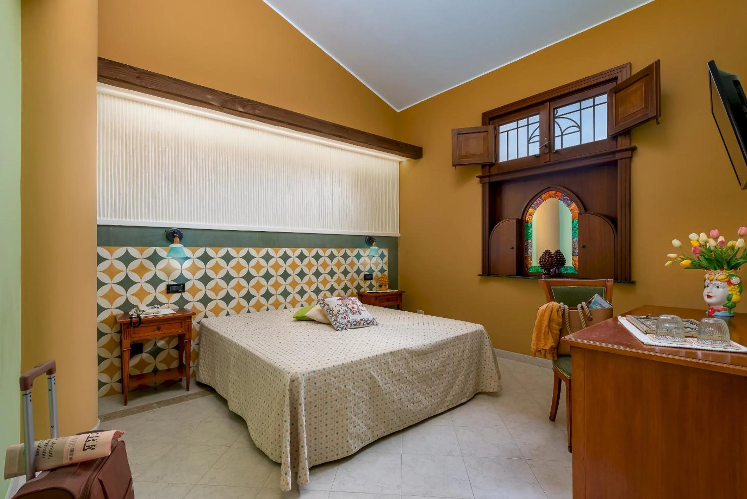 Bed in Hotel Sicilya