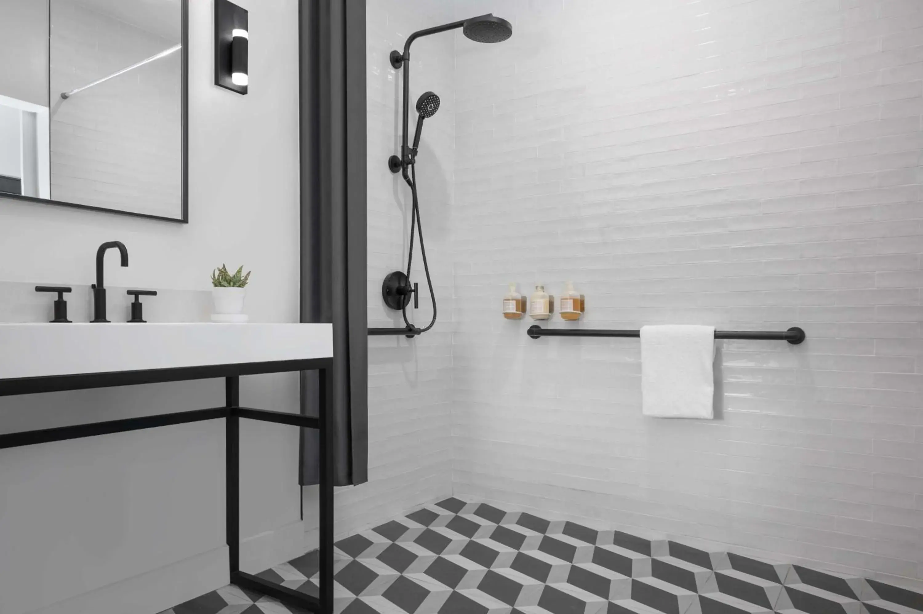 Bathroom in The Lum Hotel Los Angeles Stadium District Bathroom in The Lum Hotel Los Angeles Stadium District