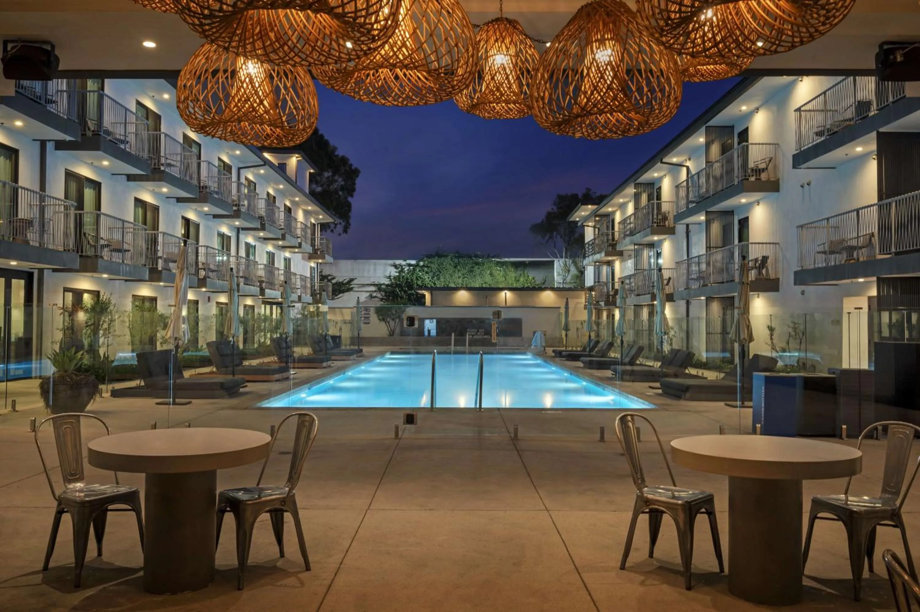 Pool view in The Lum Hotel Los Angeles Stadium District