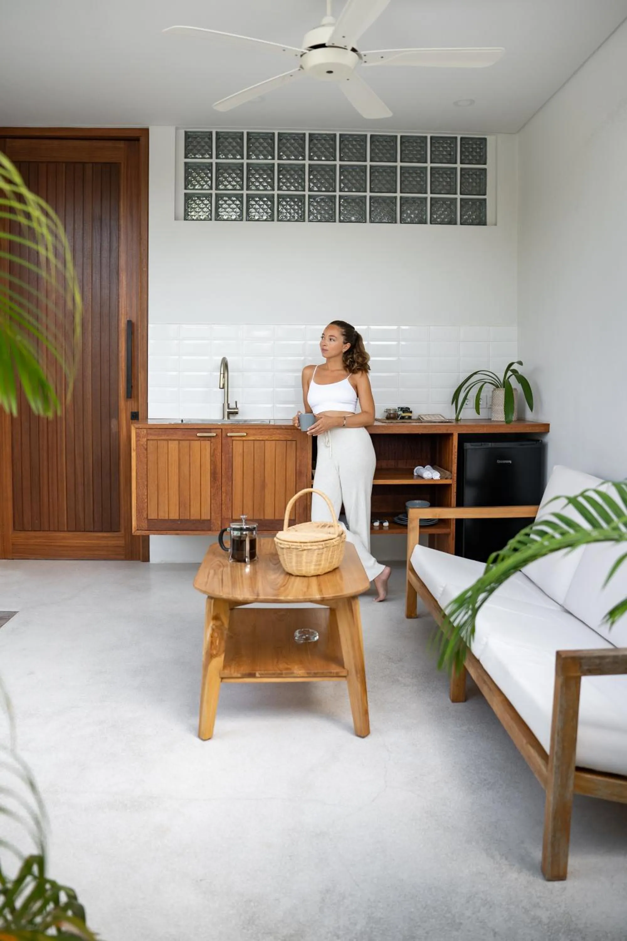 Kitchen or kitchenette in Adults-Only Luxury Studio Private Pool & Free Gym