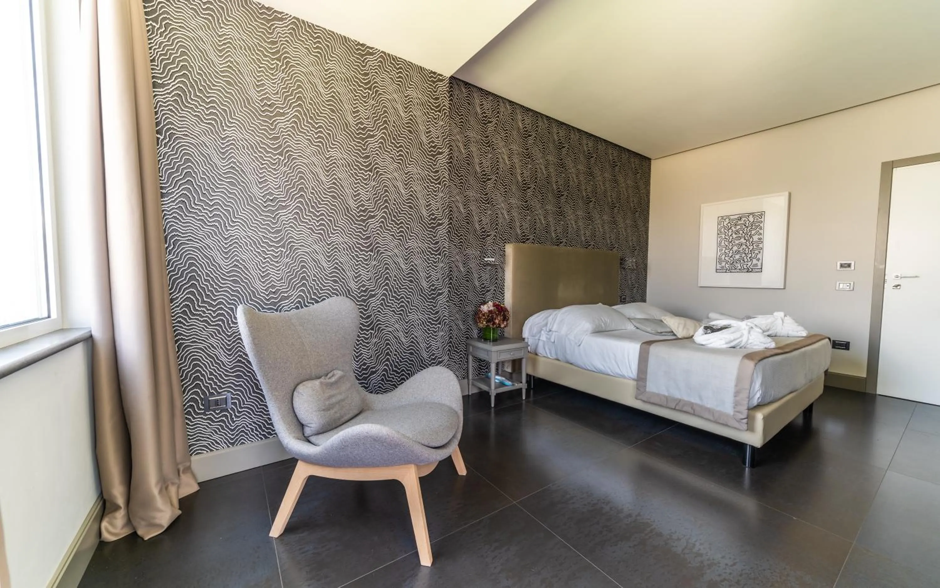 Bed in Hotel Il Gabbiano