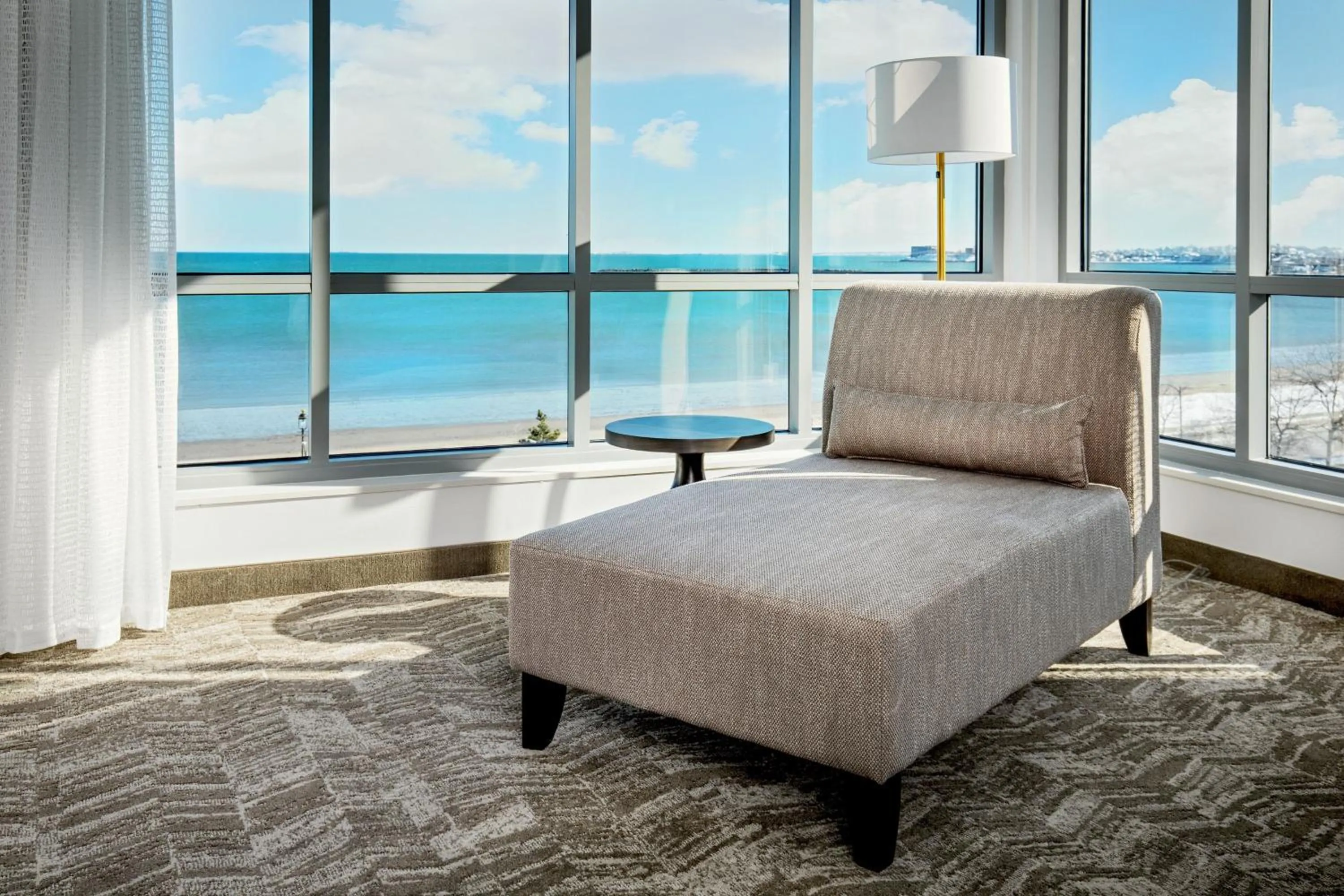 Photo of the whole room, Bed in SpringHill Suites by Marriott Boston Logan Airport Revere Beach