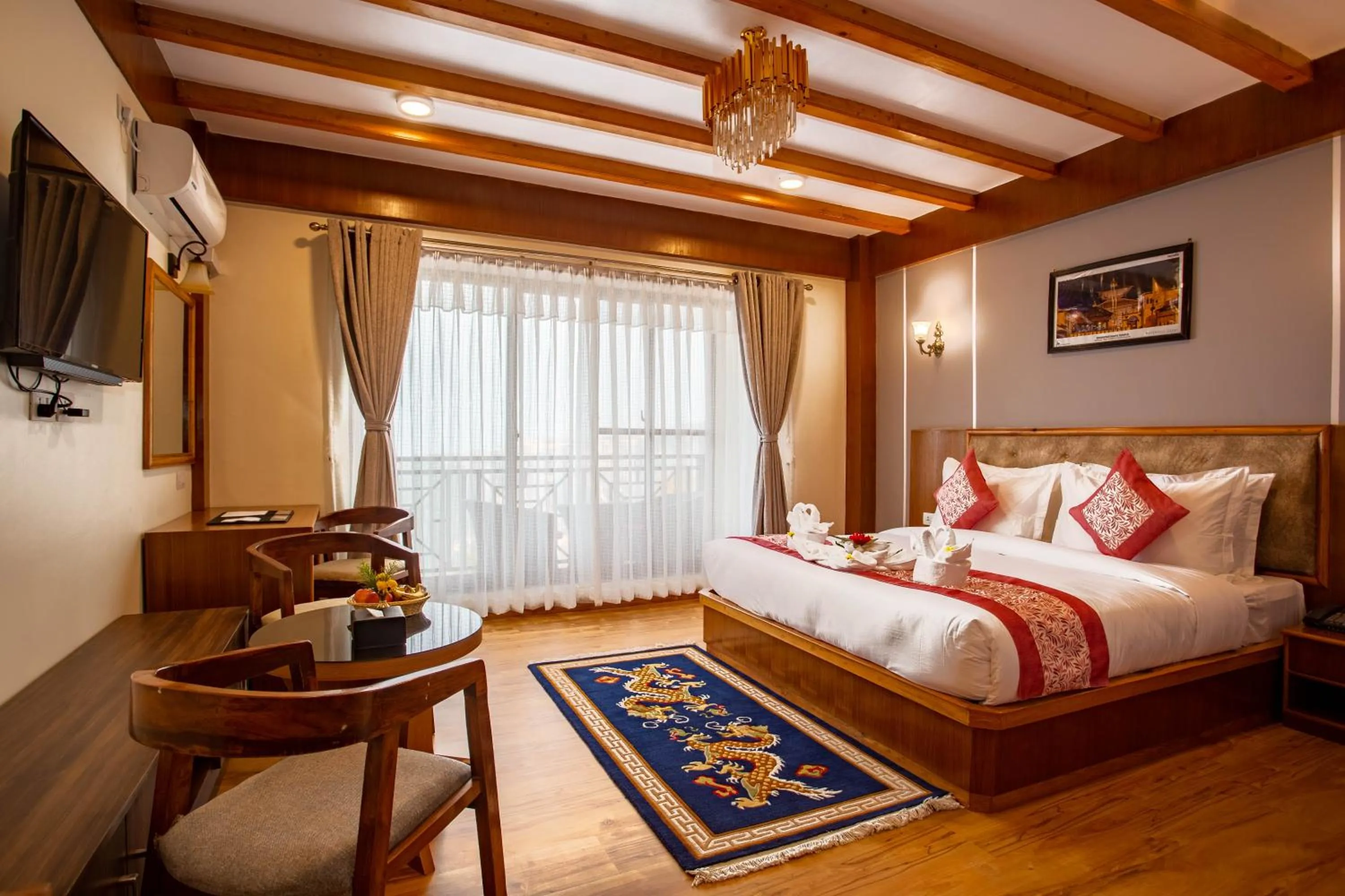 Bed in Hotel Ghyampe Dada