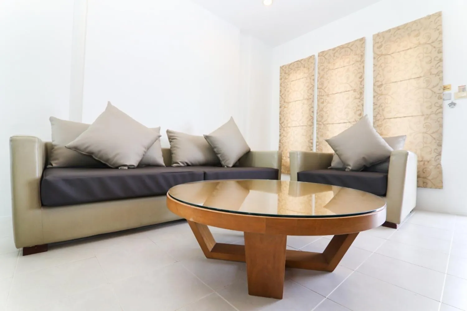 Seating area in G House Hotel