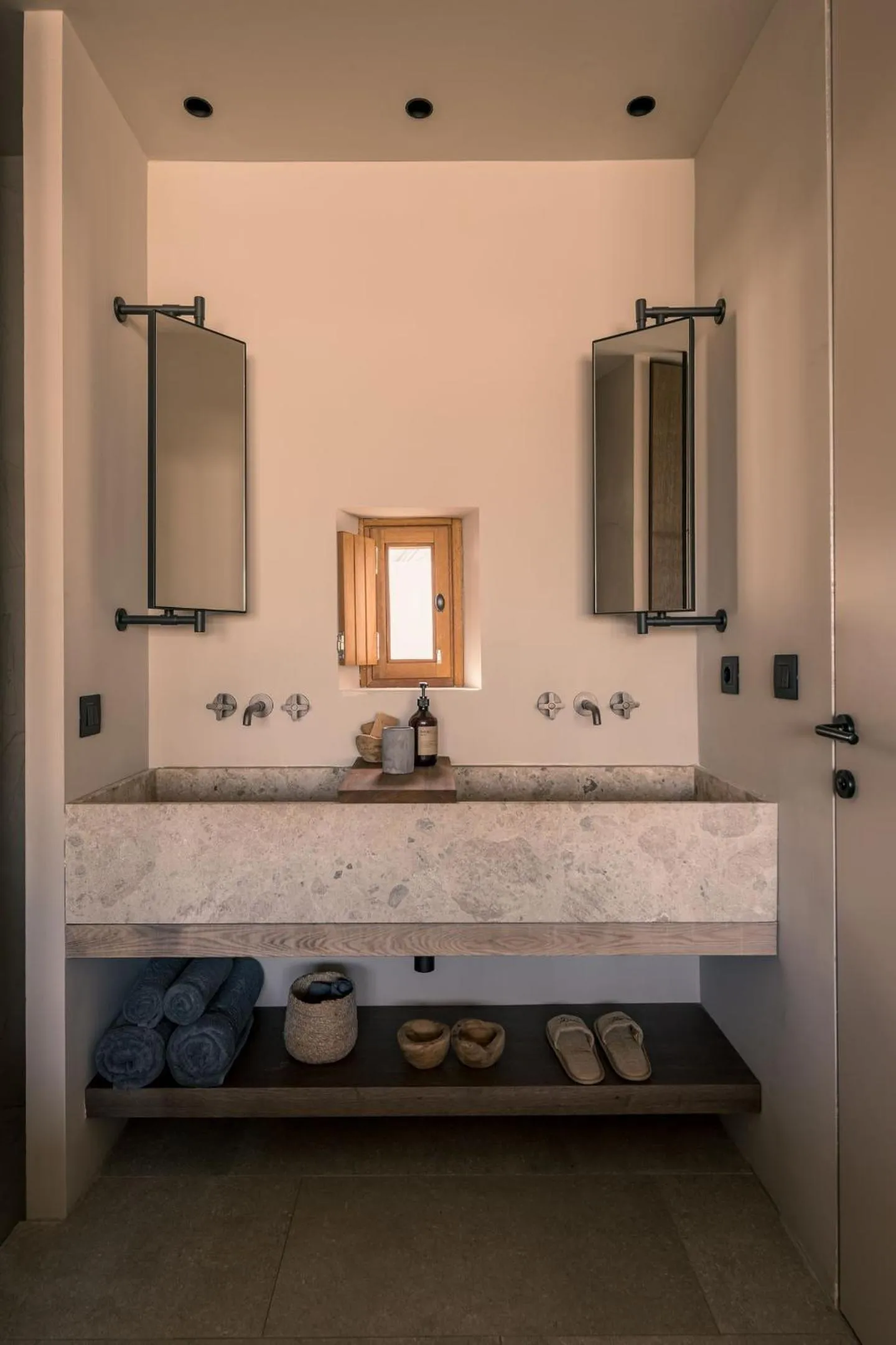 Bathroom in Theros All Suite Hotel - Adults Only