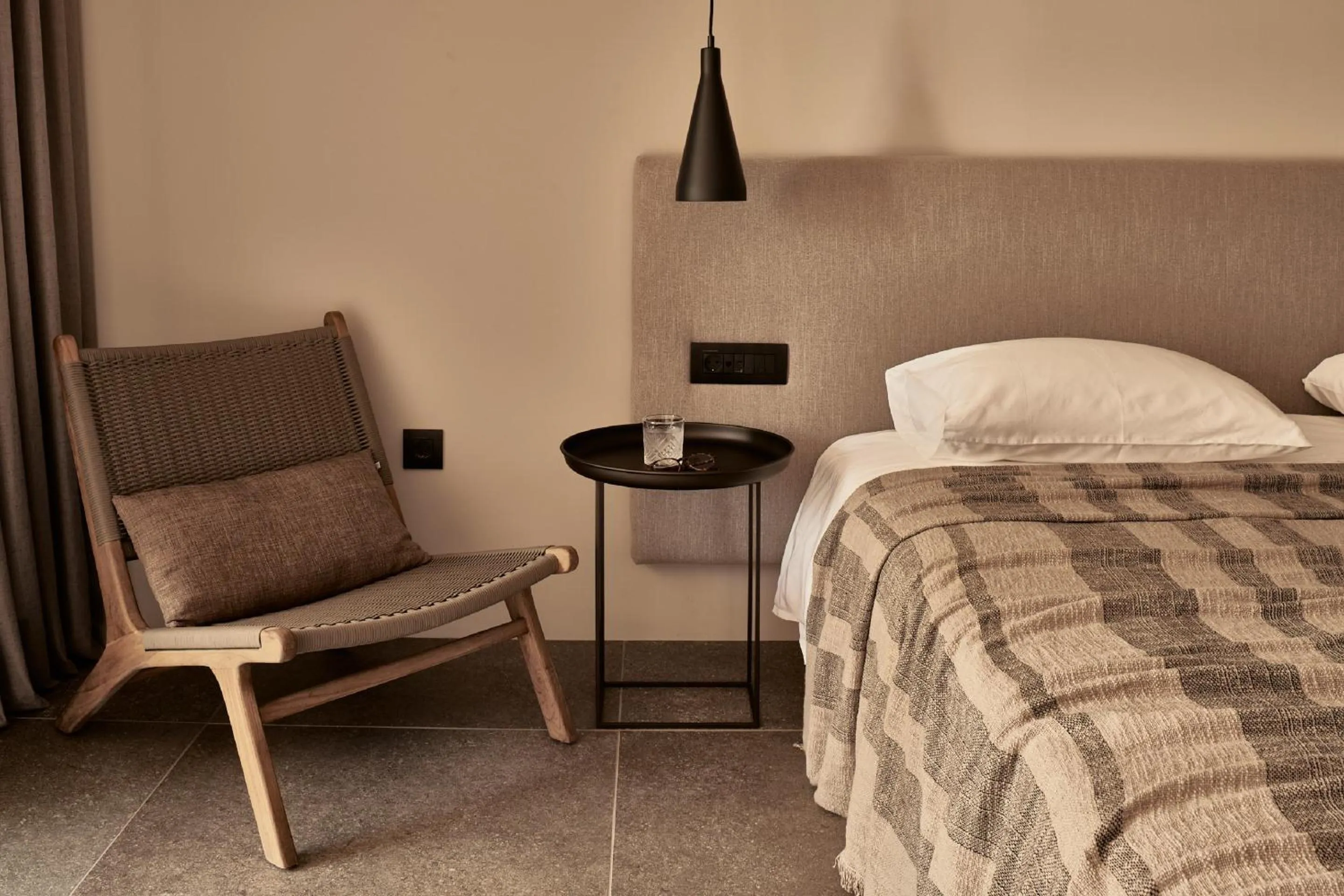 Bed in Theros All Suite Hotel - Adults Only