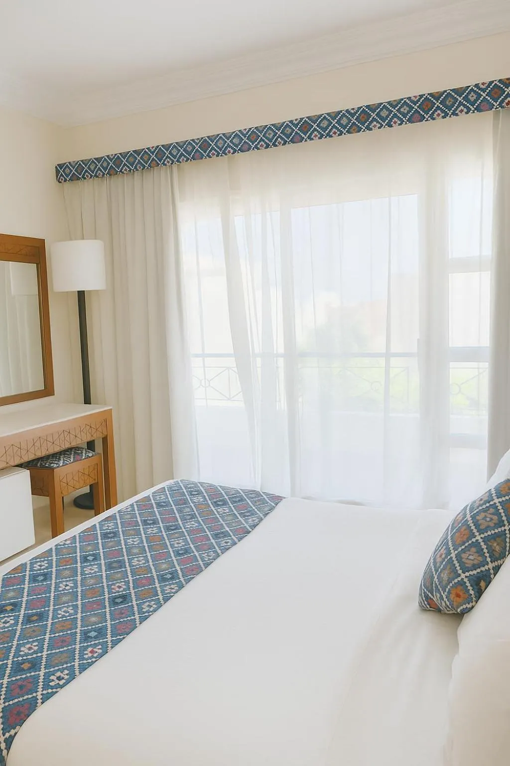 Balcony/Terrace, Bed in Swiss Wellness Dive Resort