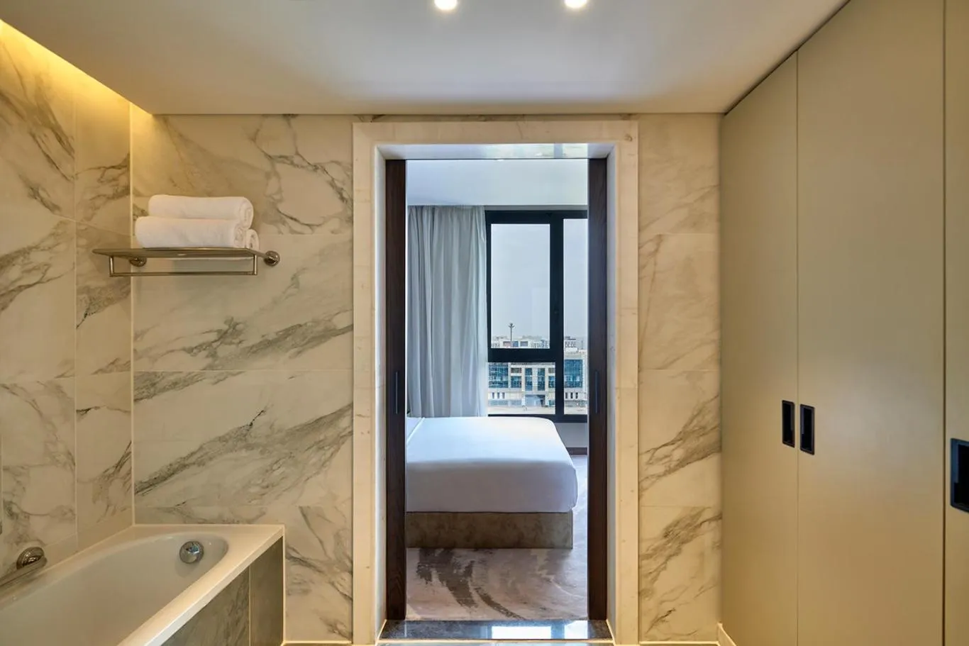 Bathroom, Bed in Crowne Plaza - West Cairo Arkan by IHG