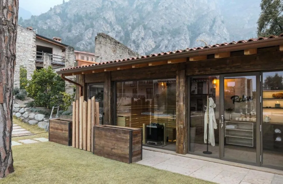 Sauna in Sibenbras Natural Aparthotel