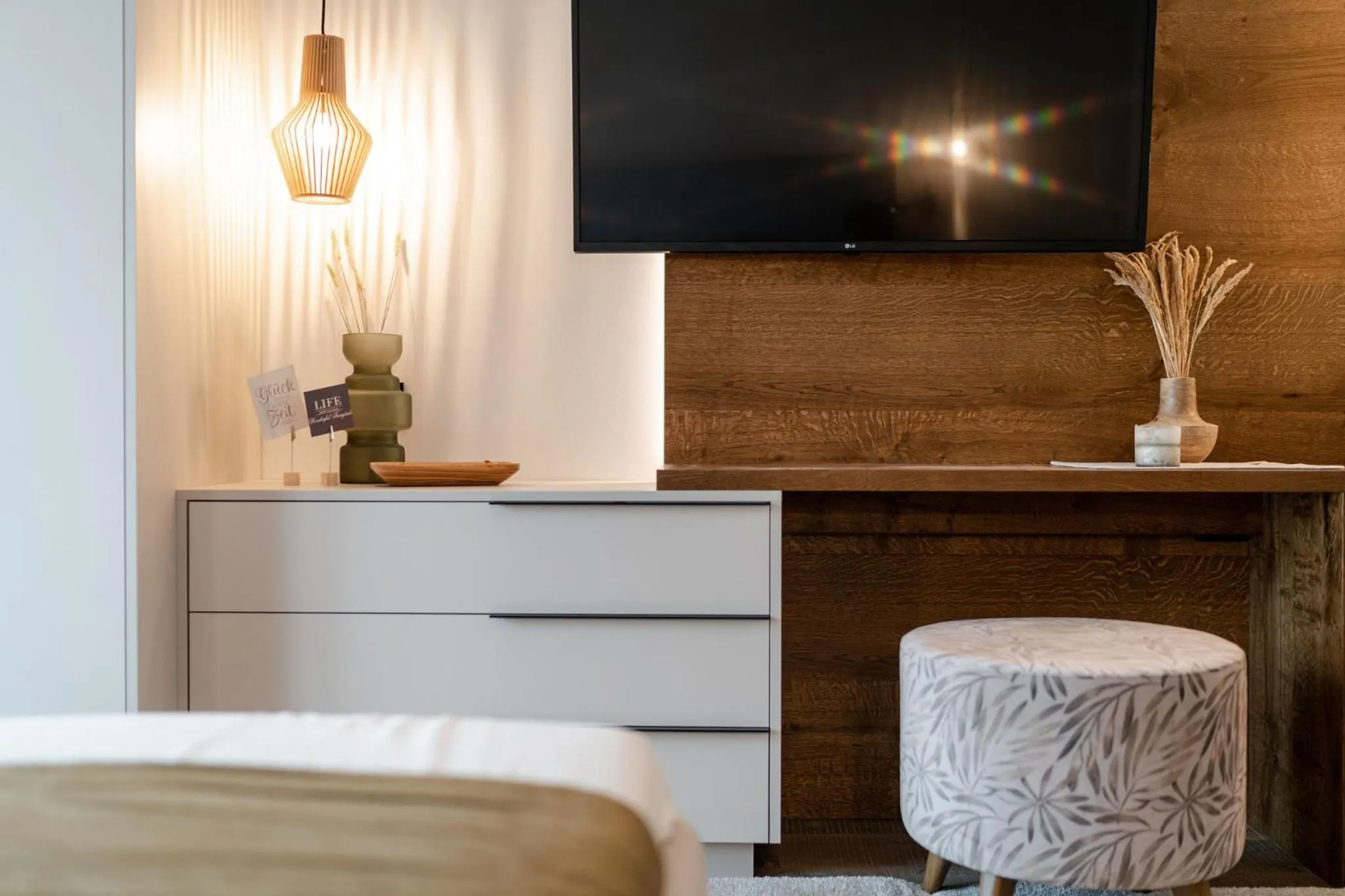 Bed in Sibenbras Natural Aparthotel