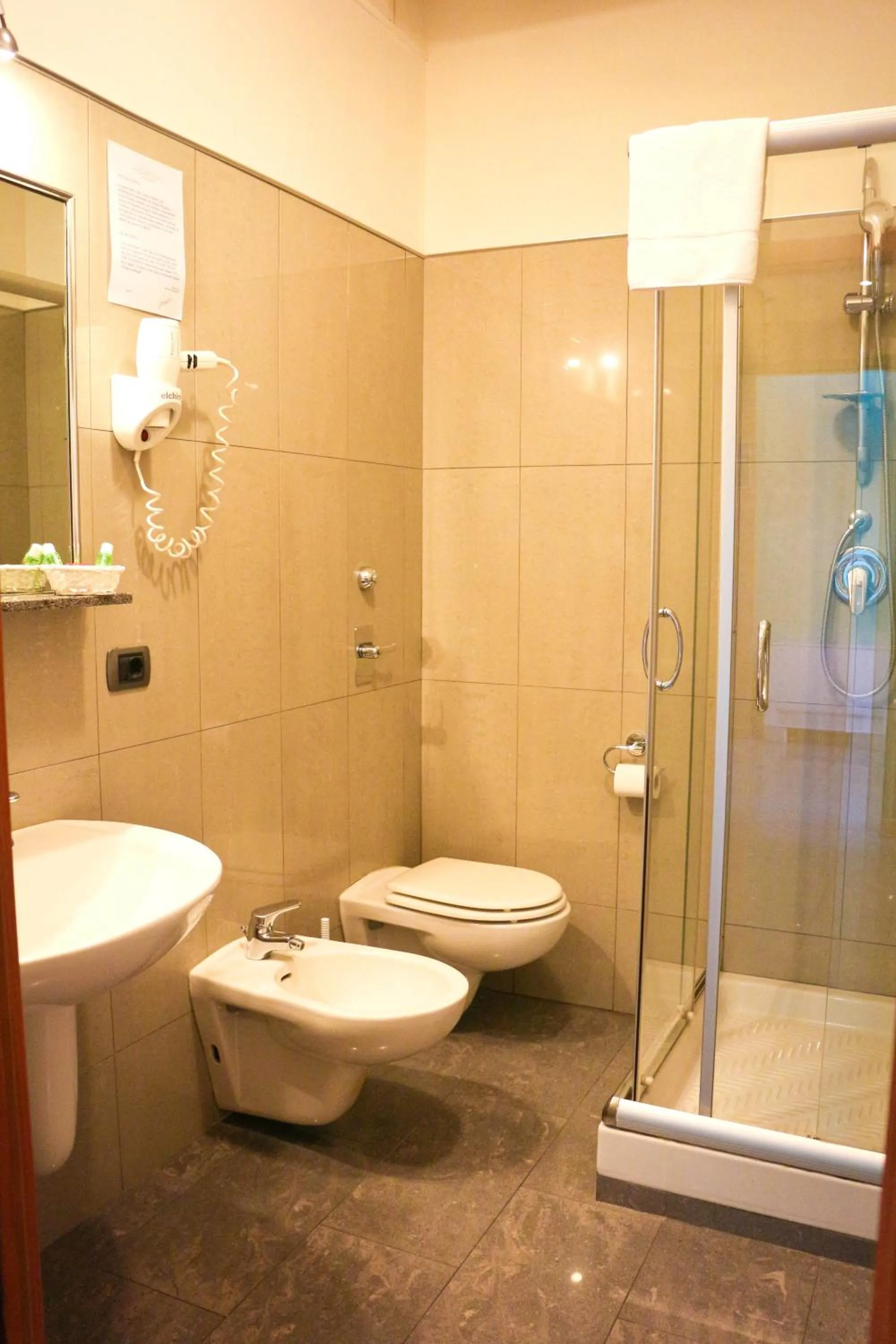 Shower in Hotel Losanna