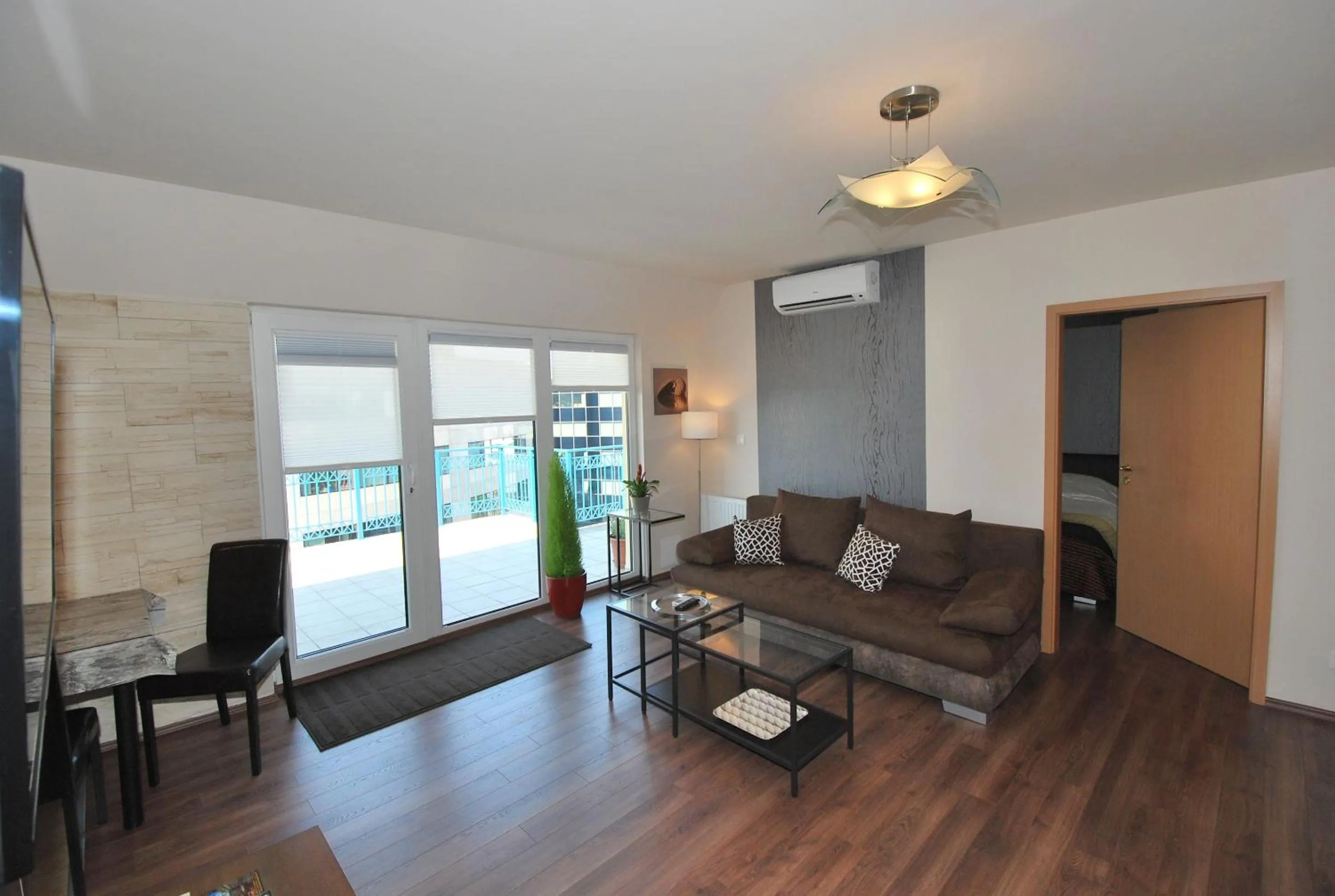 Living room in Arpad Bridge Apartments