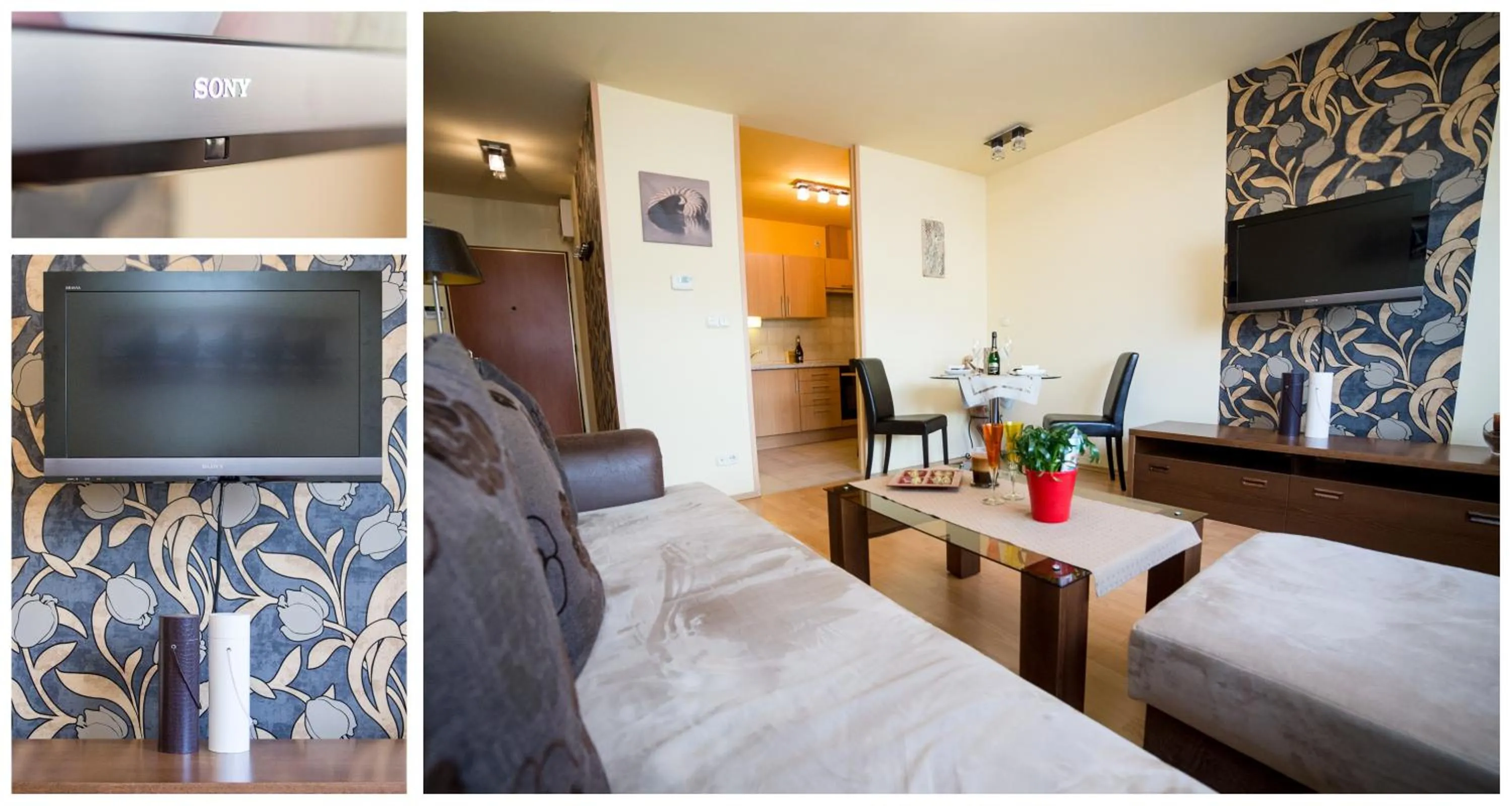 Living room in Arpad Bridge Apartments