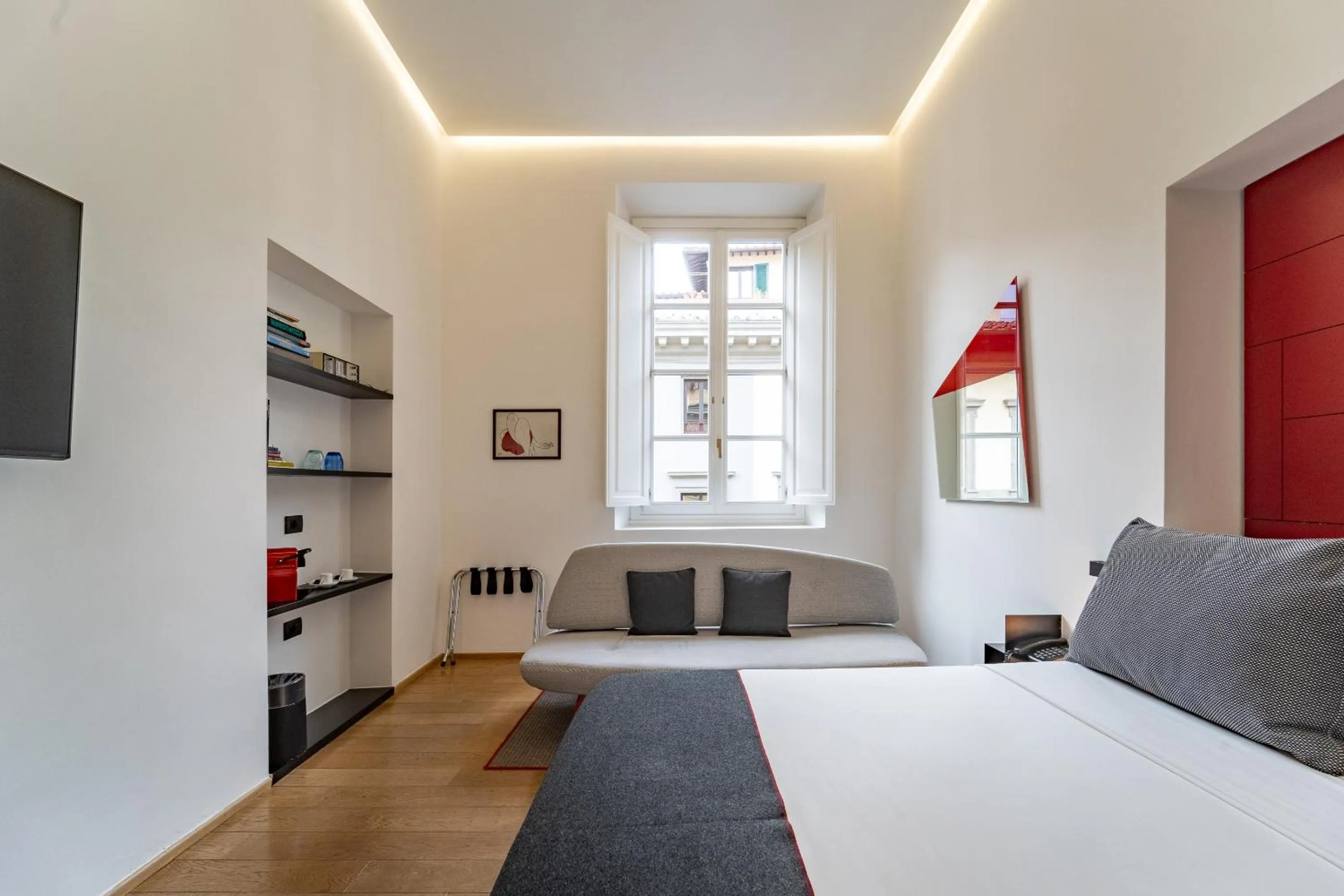 Seating area, Bed in Hotel Milu Florence