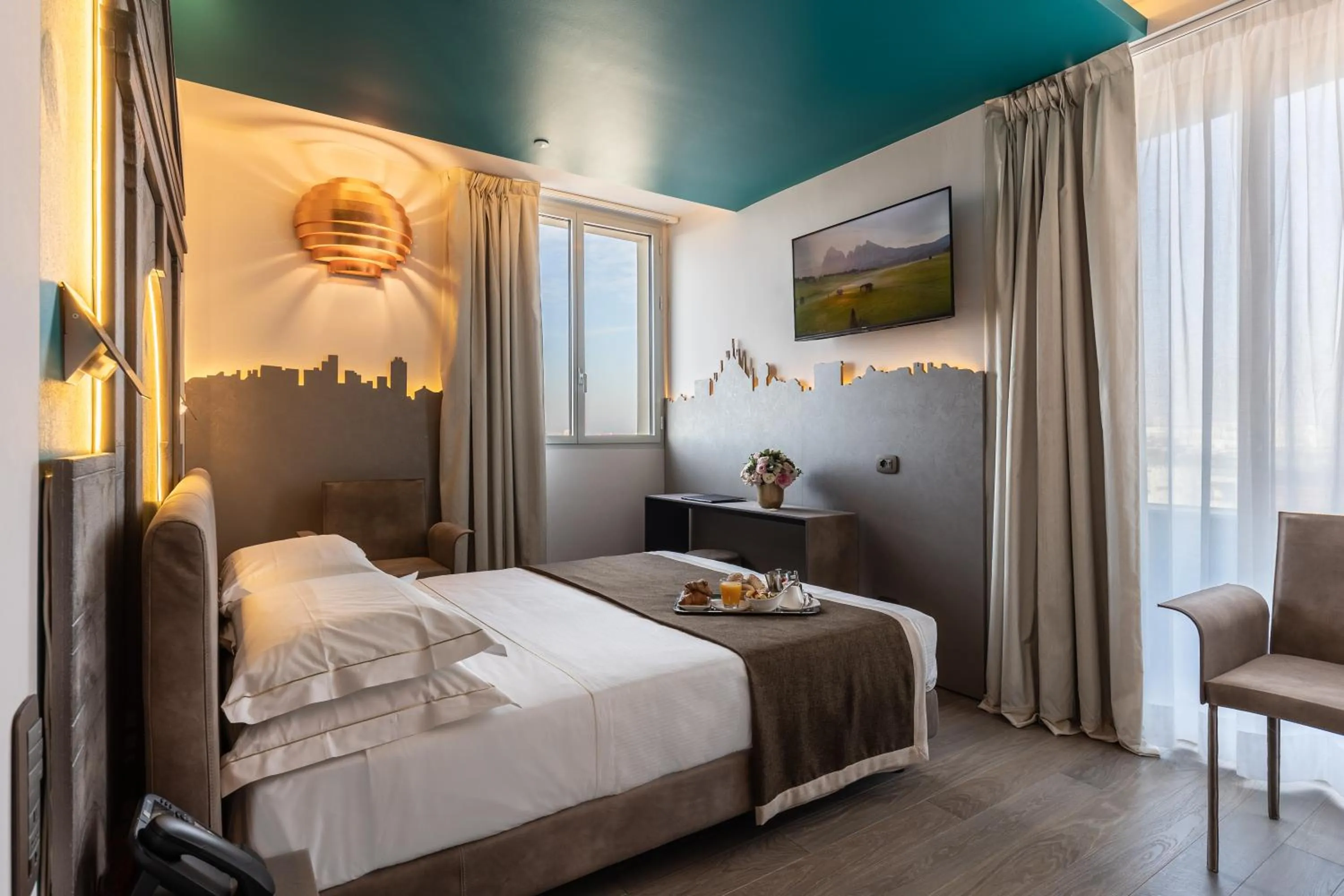 Bed in Hotel Ariston