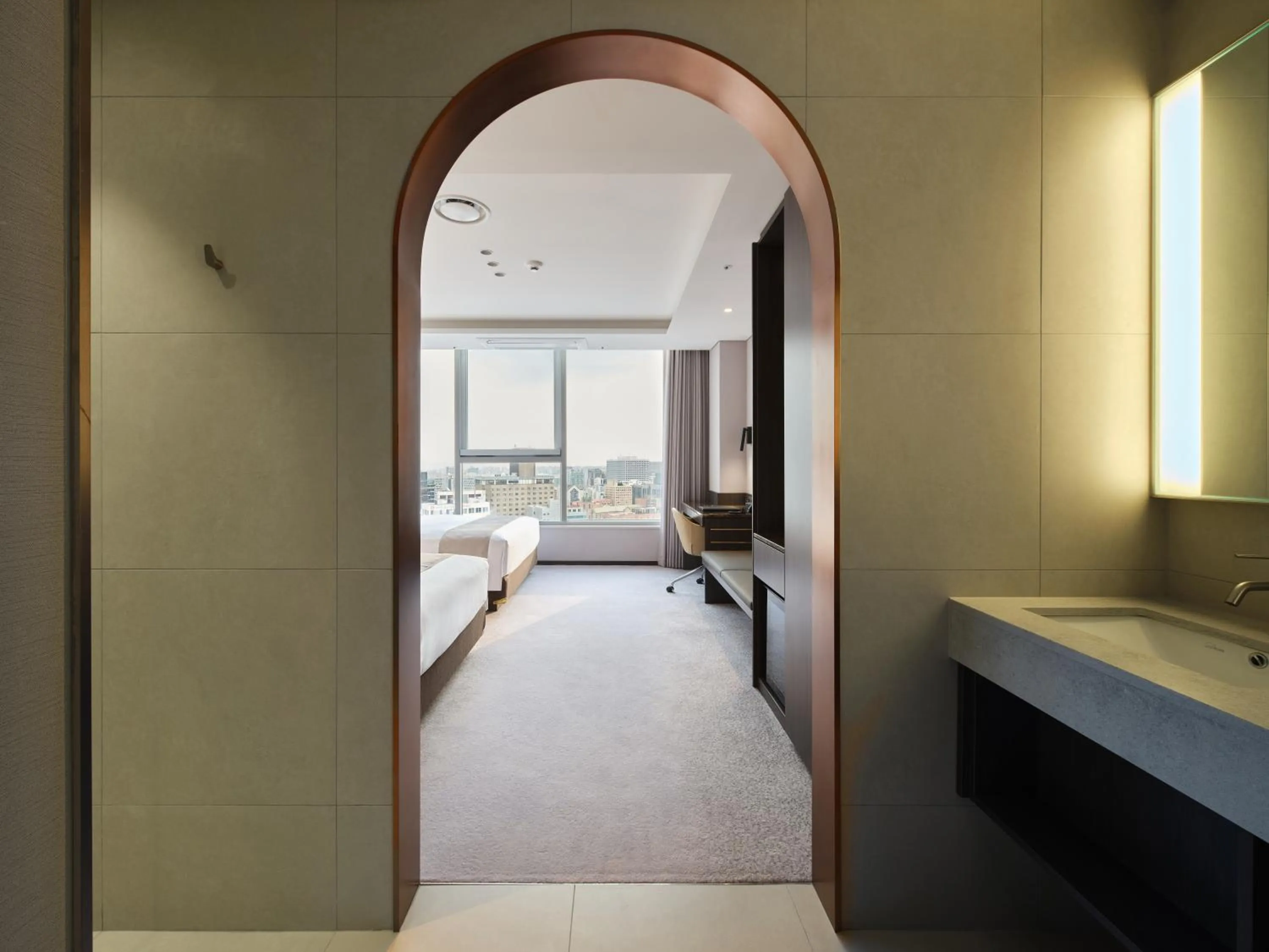 Bed in Stanford Hotel Myeongdong